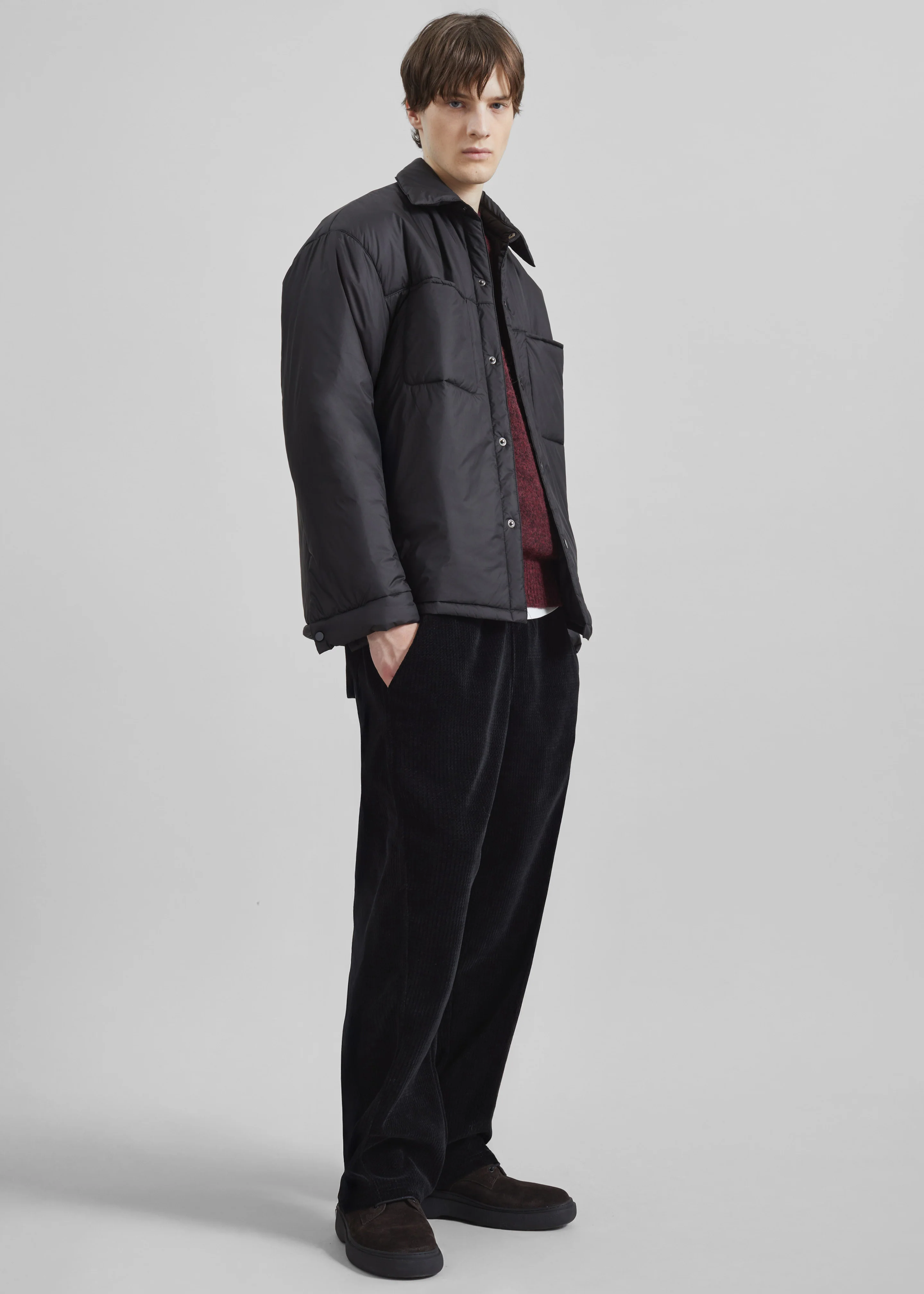 Reffroy Puffer Overshirt - Black - Image 3
