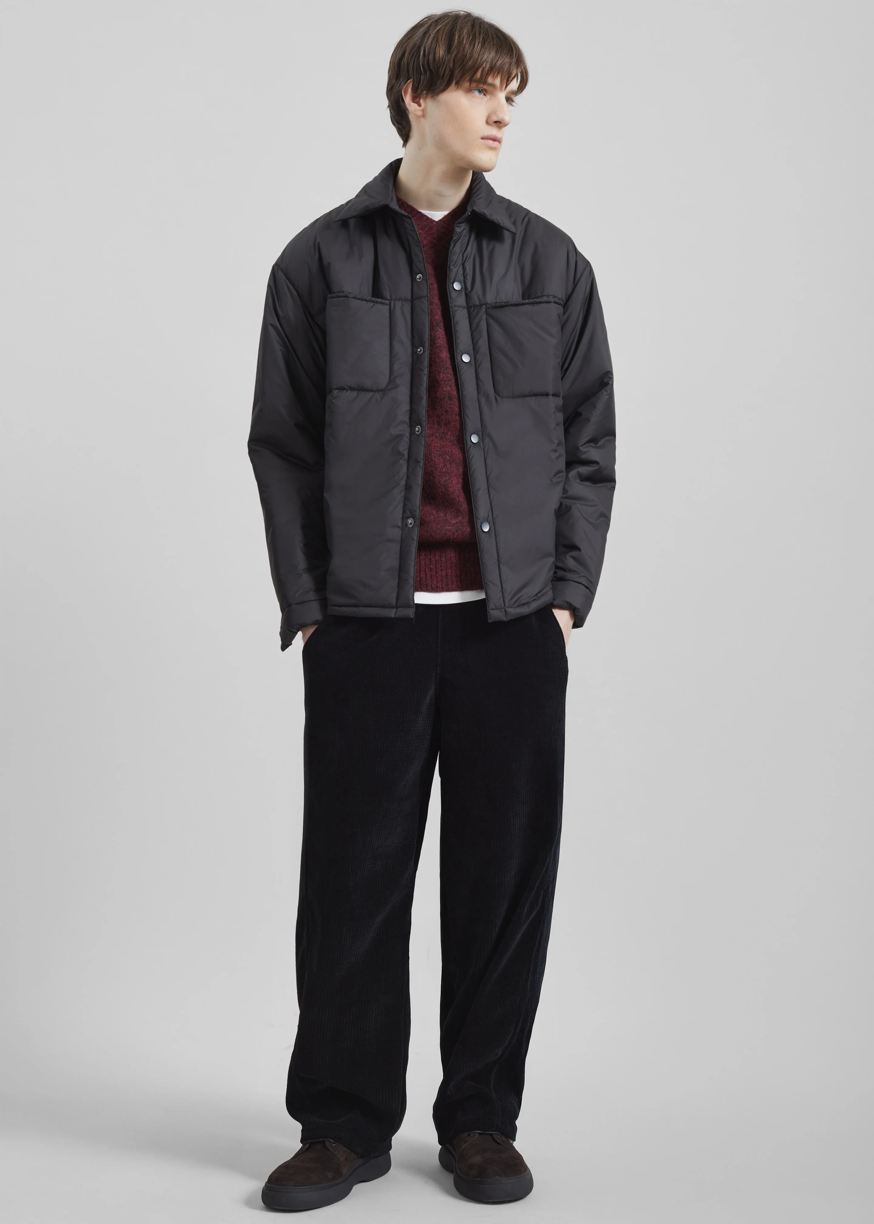 Reffroy Puffer Overshirt - Black - Image 5