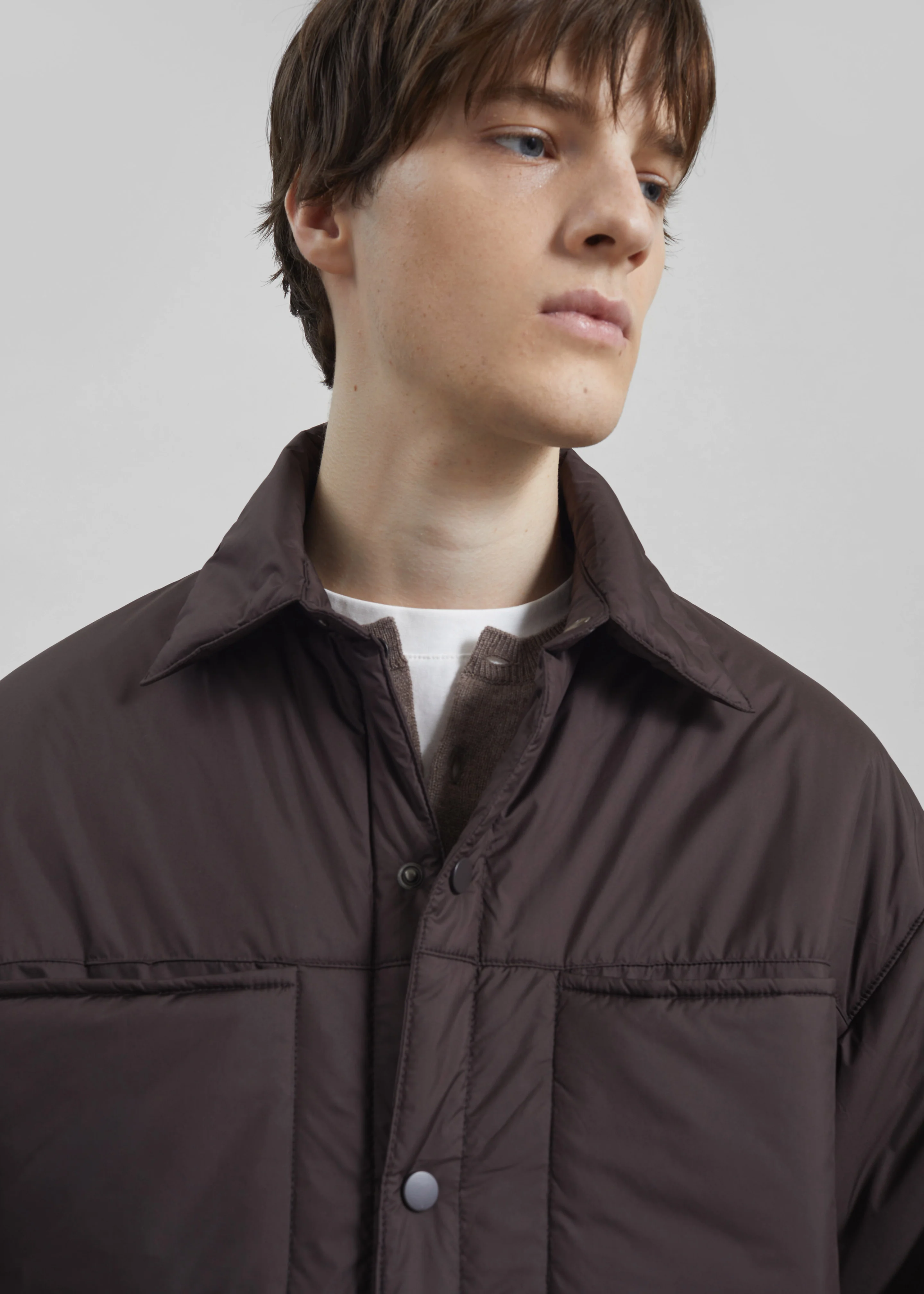 Reffroy Puffer Overshirt - Brown - Image 4