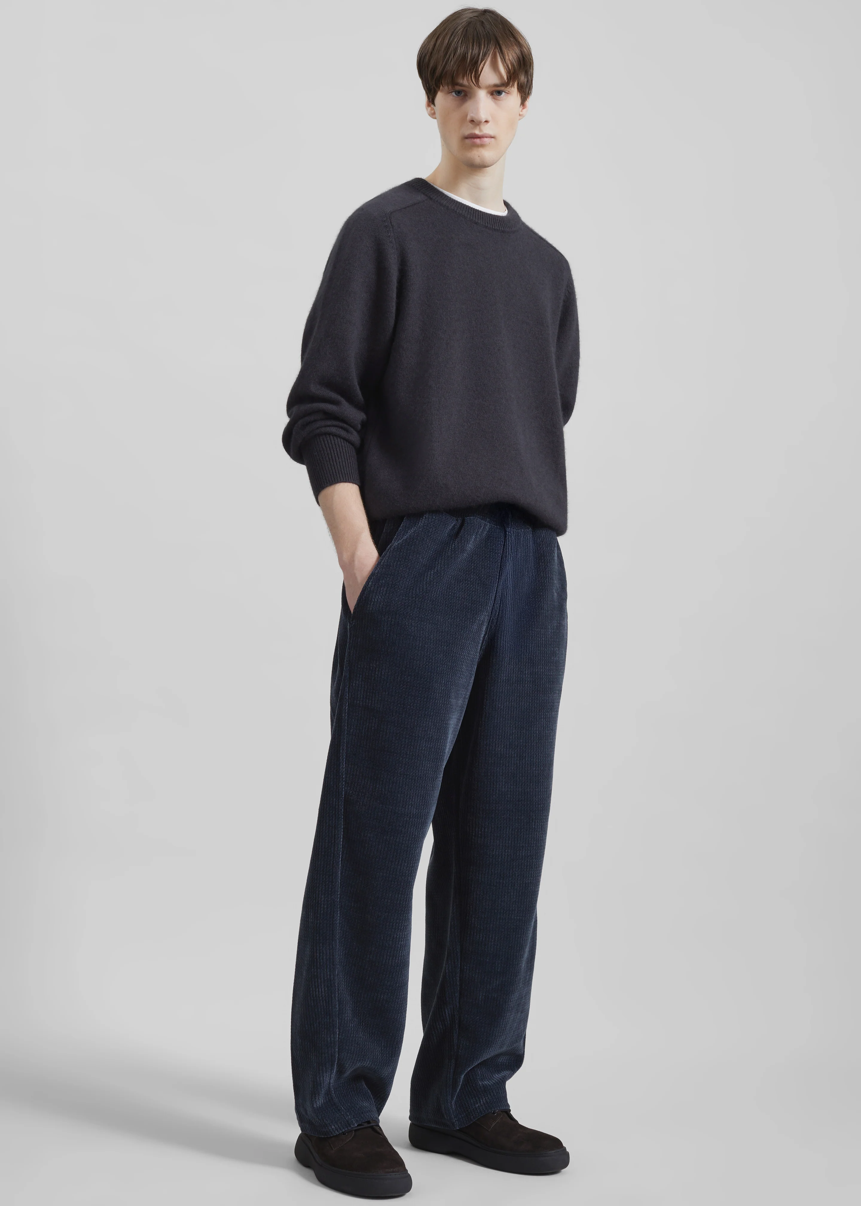 Renzo Velvet Pants - Navy - Image 3