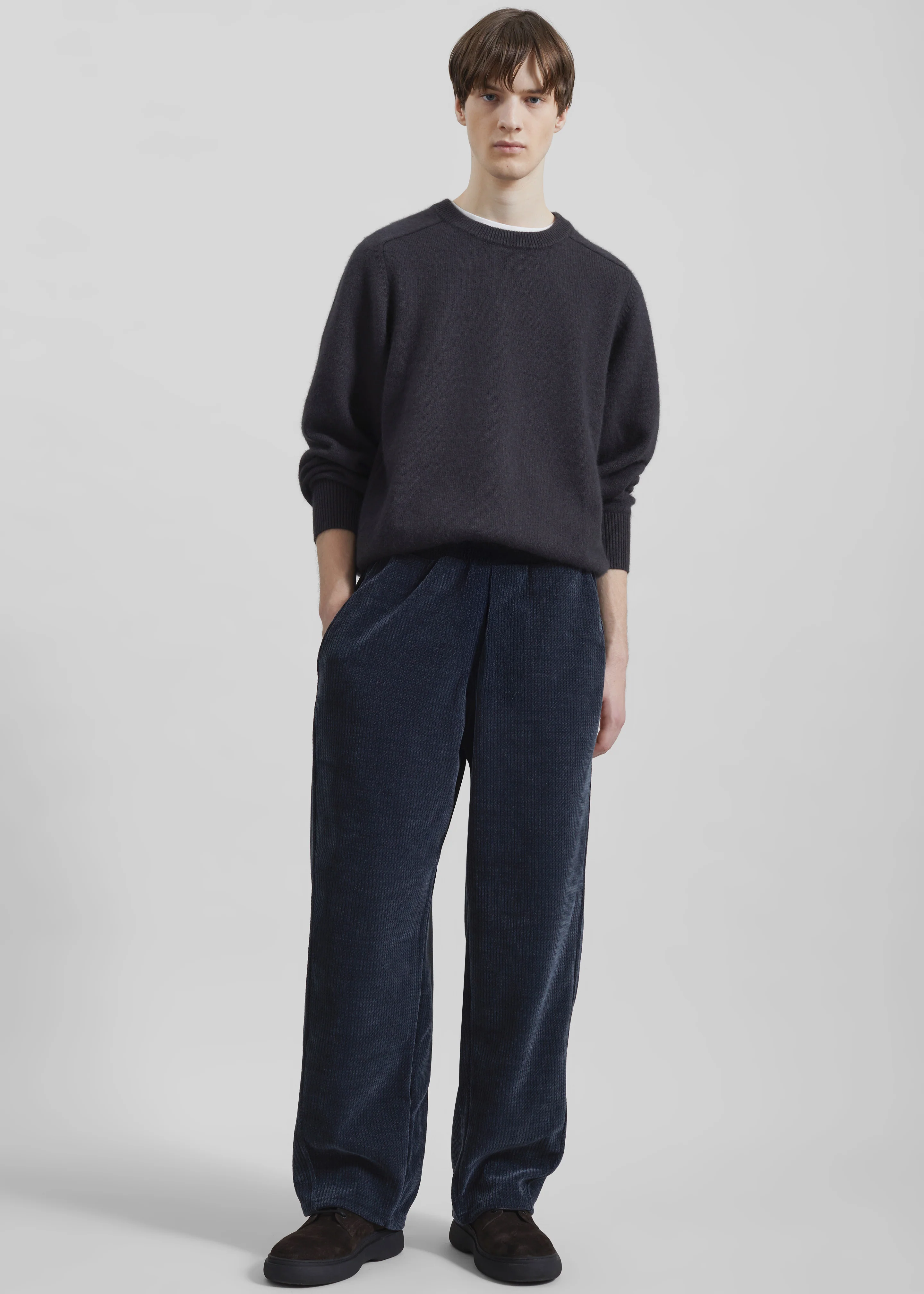 Renzo Velvet Pants - Navy - Image 5