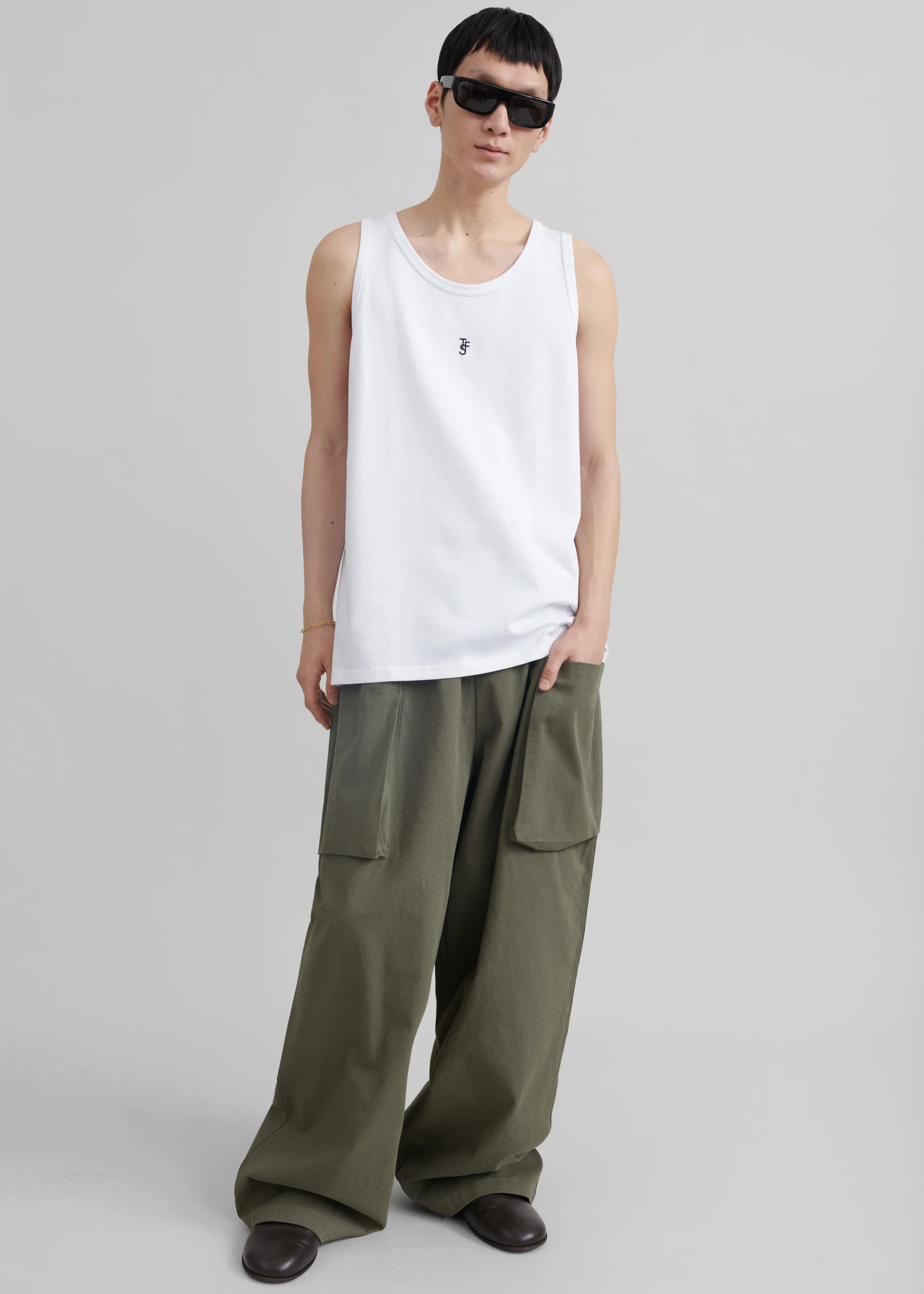 Rexy Embroidered Tank Top - White - Image 8
