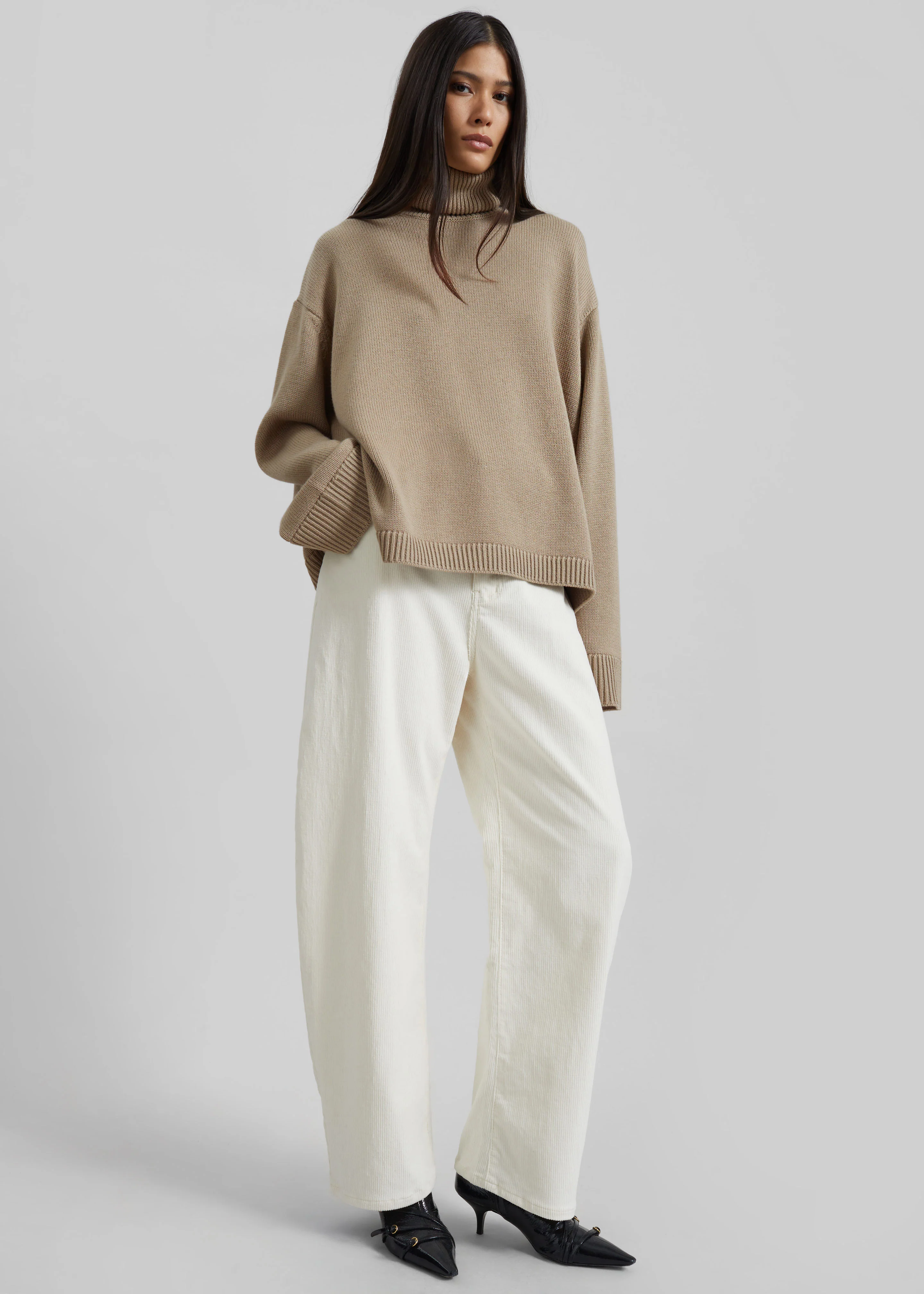 Rhea Trapeze Turtleneck - Beige - Image 5