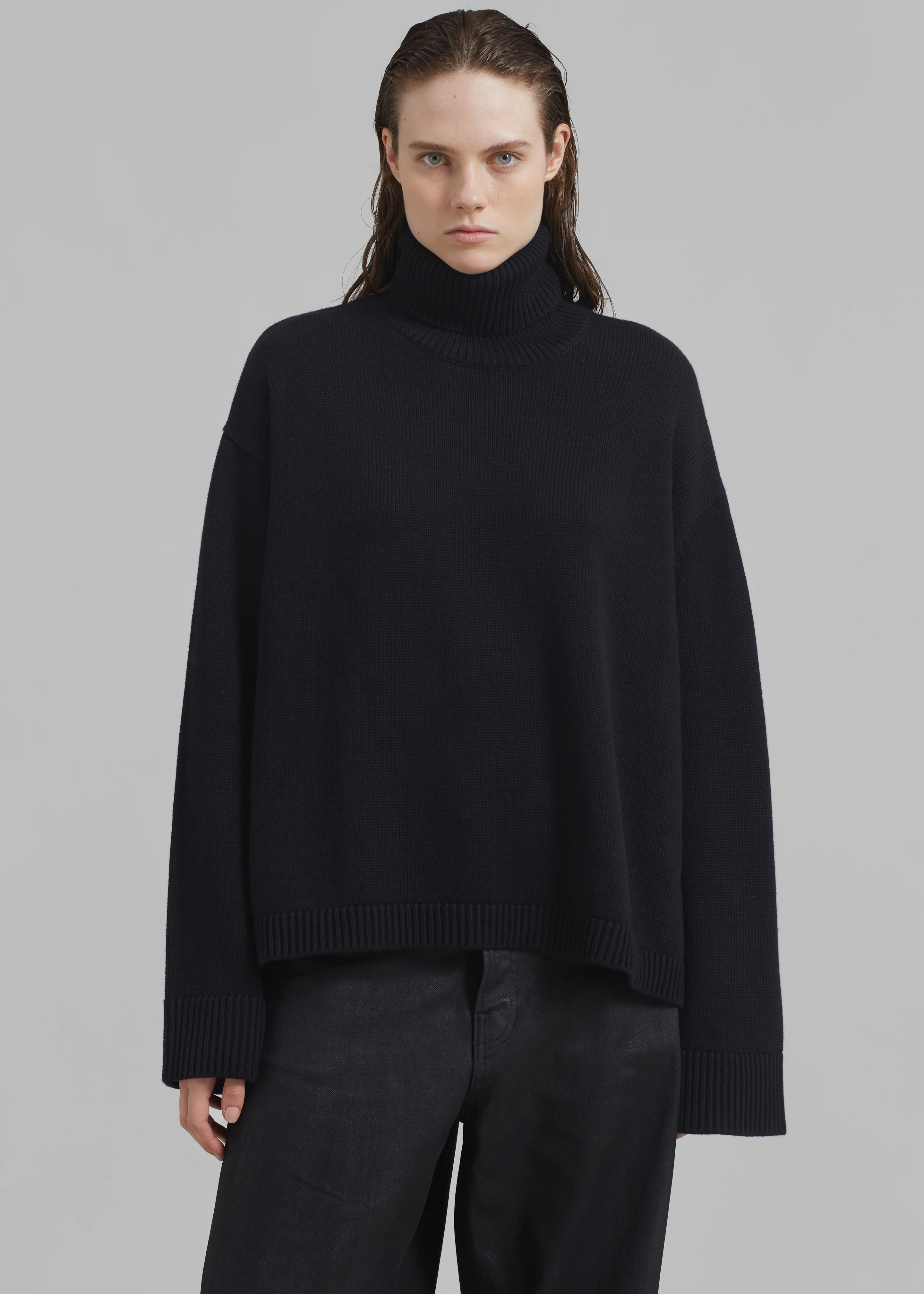 Rhea Trapeze Turtleneck - Black - Image 6