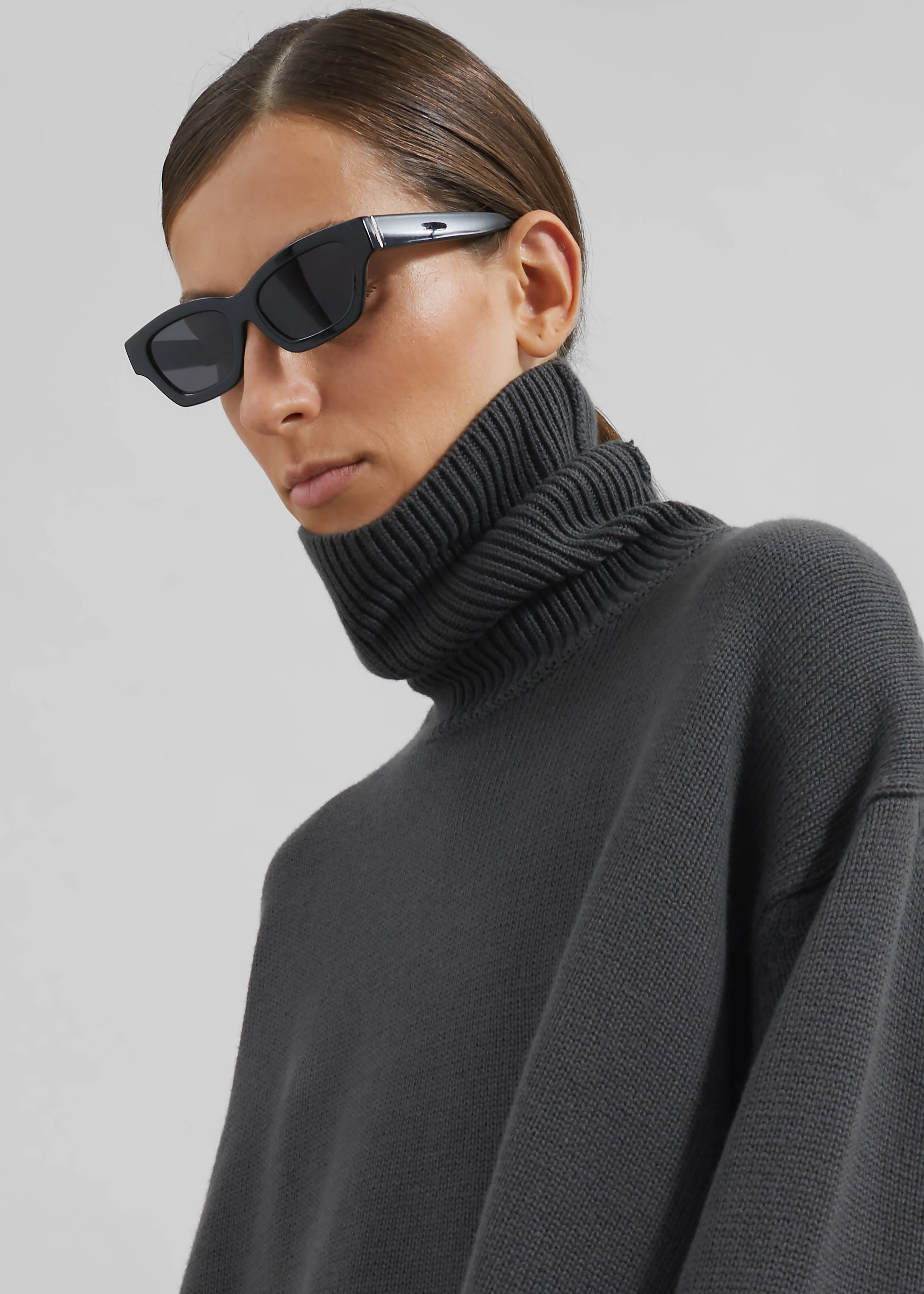 Rhea Trapeze Turtleneck - Light Khaki - Image 7