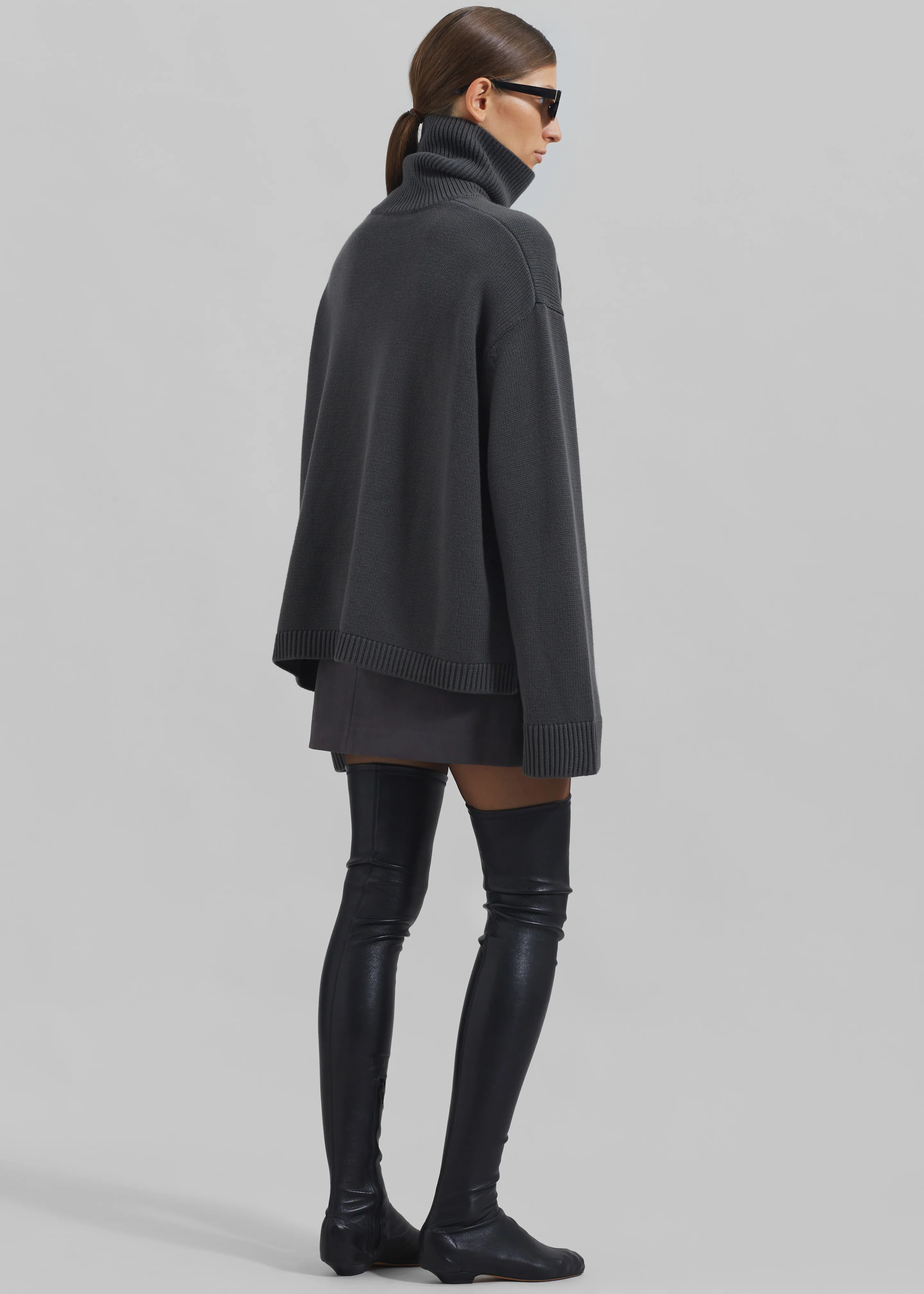 Rhea Trapeze Turtleneck - Light Khaki - Image 9