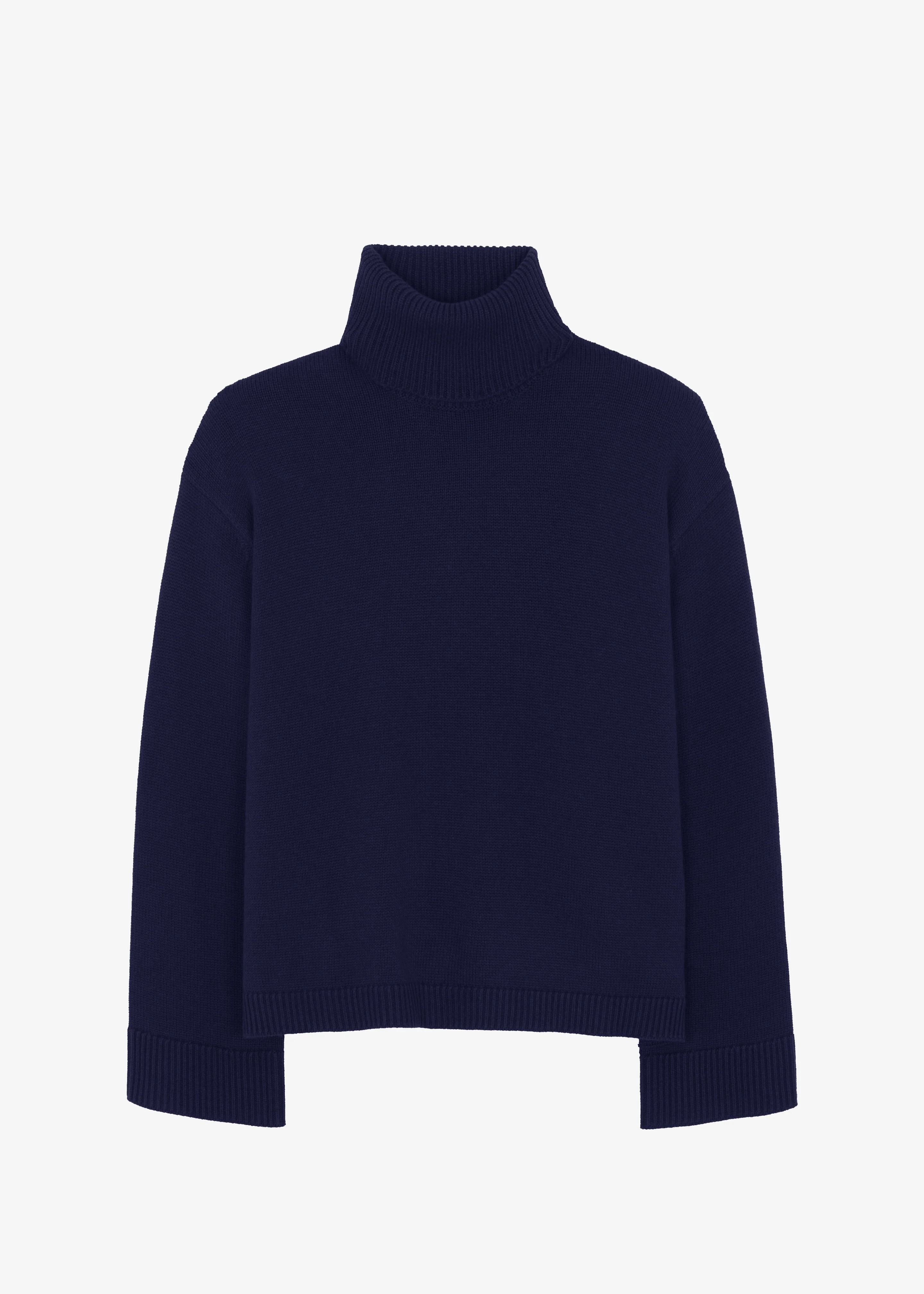 Rhea Trapeze Turtleneck - Navy - Image 7