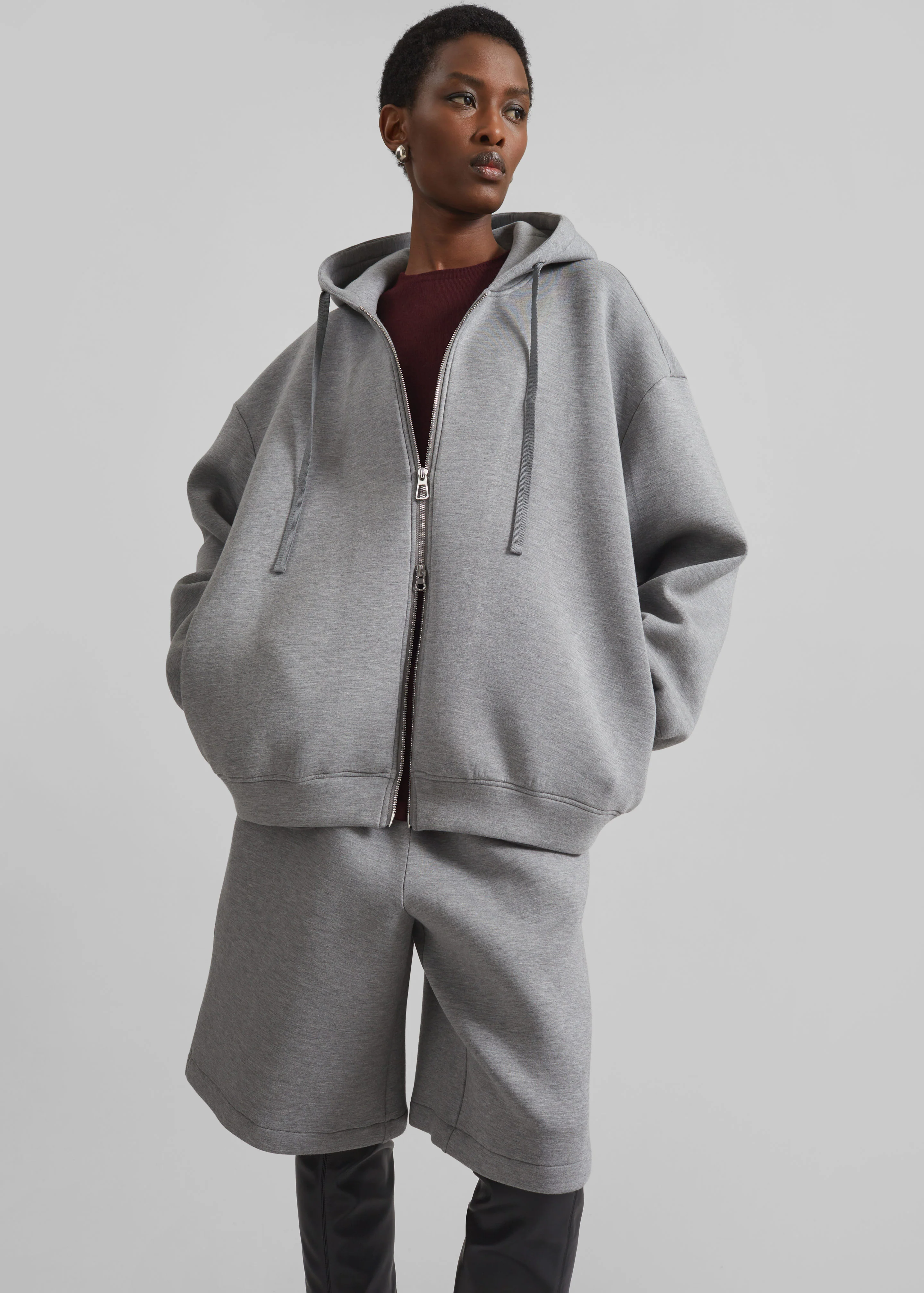 Rian Oversized Hoodie - Grey - Image 2