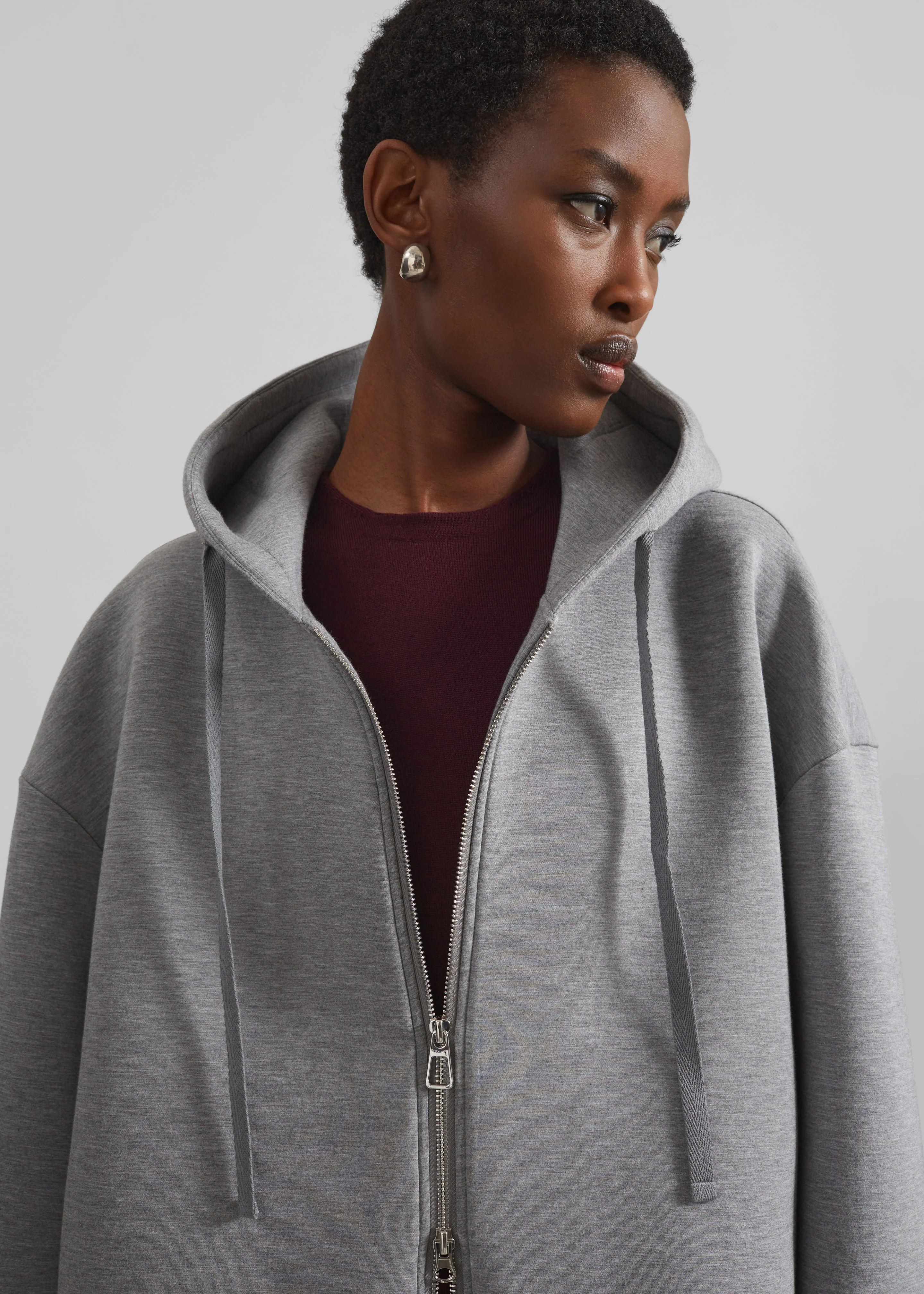 Rian Oversized Hoodie - Grey - Image 3