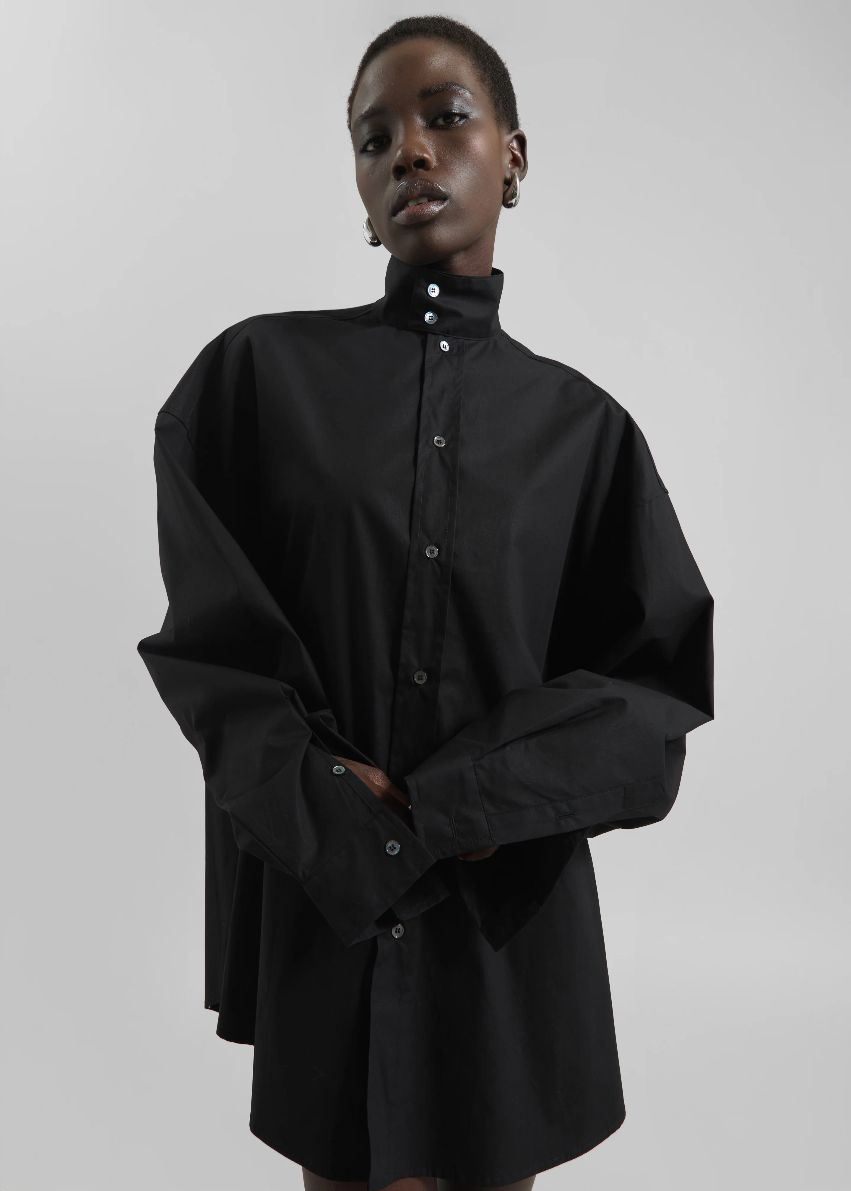 Riken Oversized Shirt - Black - Image 4