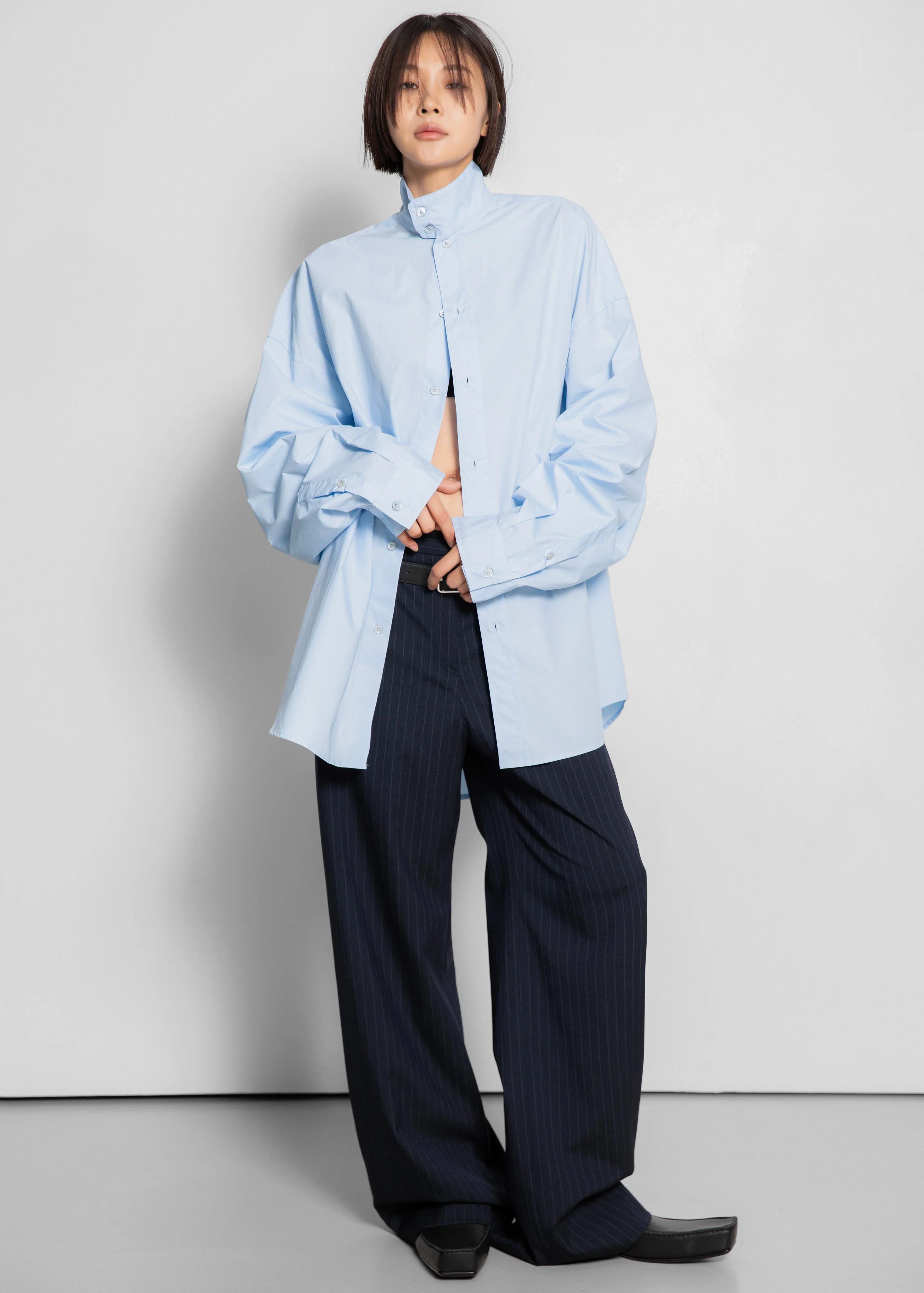 Riken Oversized Shirt - Sky Blue - Image 5