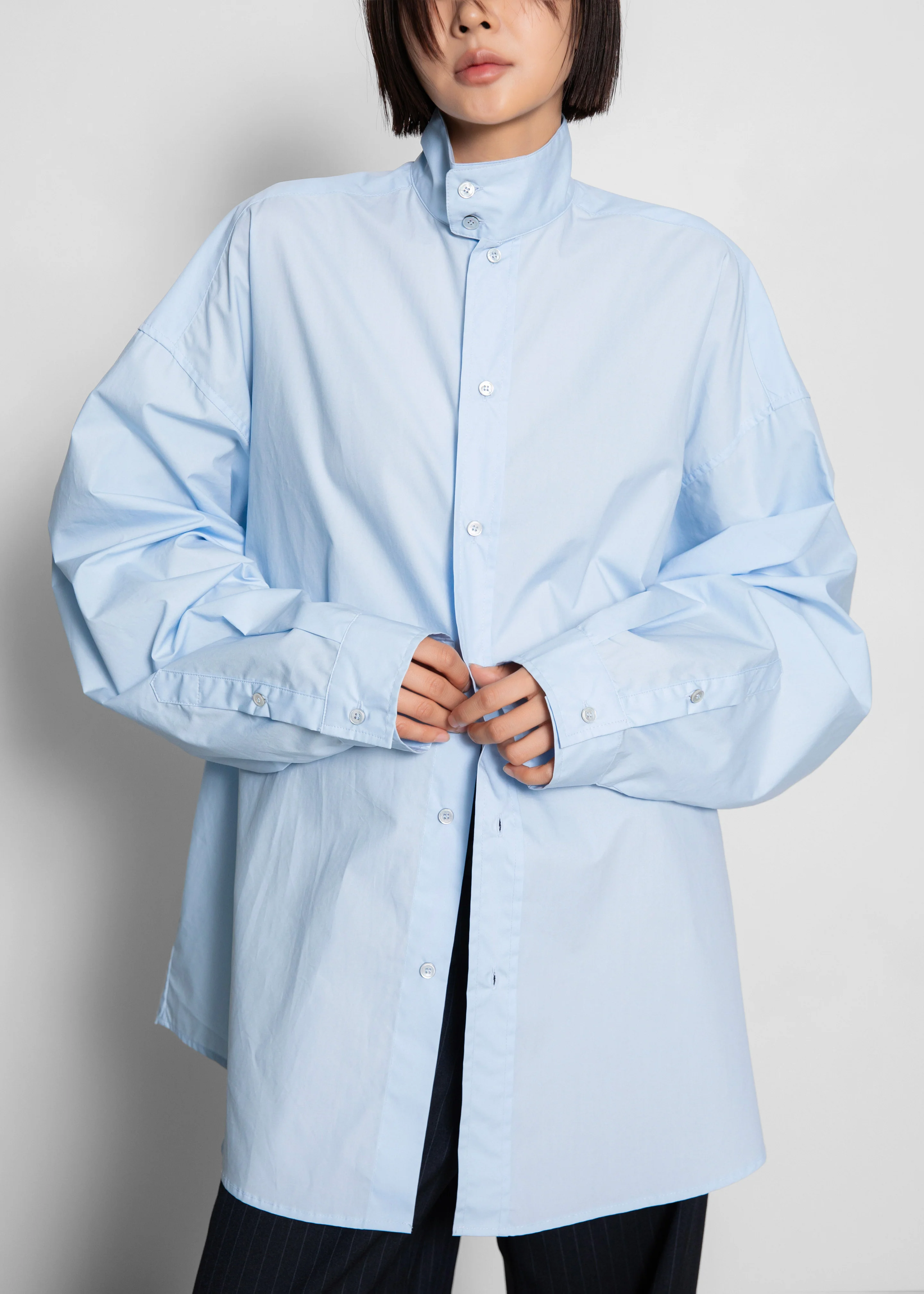 Riken Oversized Shirt - Sky Blue - Image 7