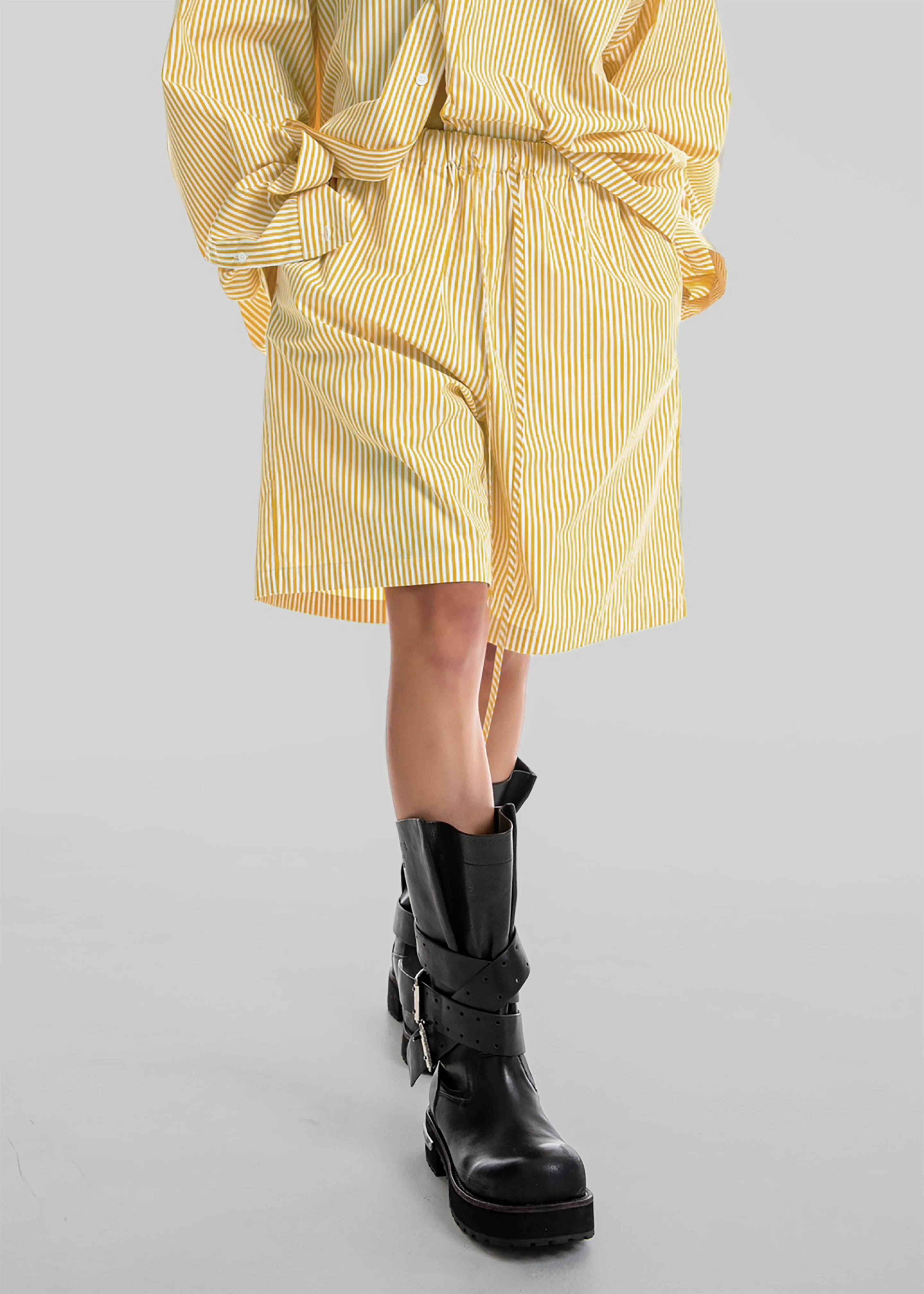 Rimini Bermuda Shorts - Yellow/White Stripe - Image 5