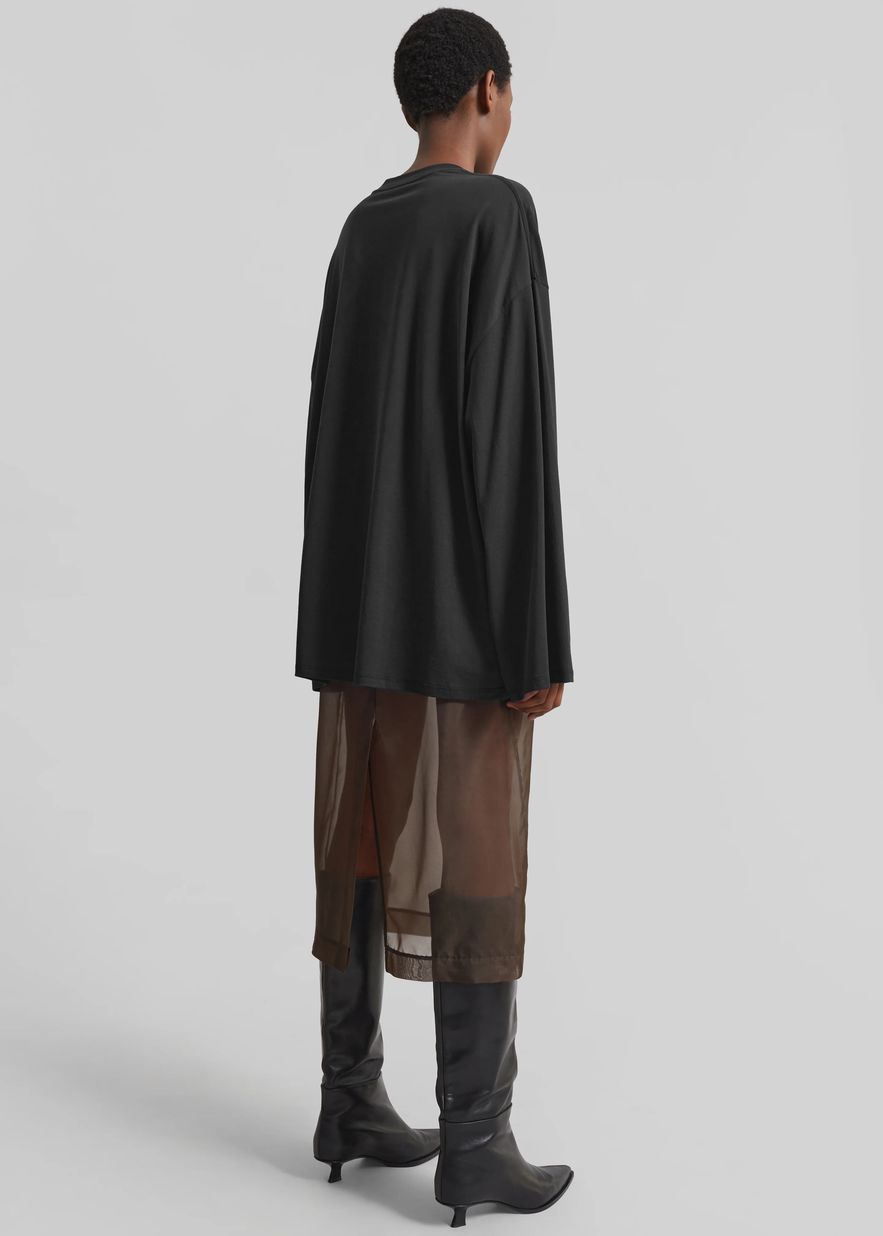 Rio Oversized Sleeve Tee - Black - Image 5