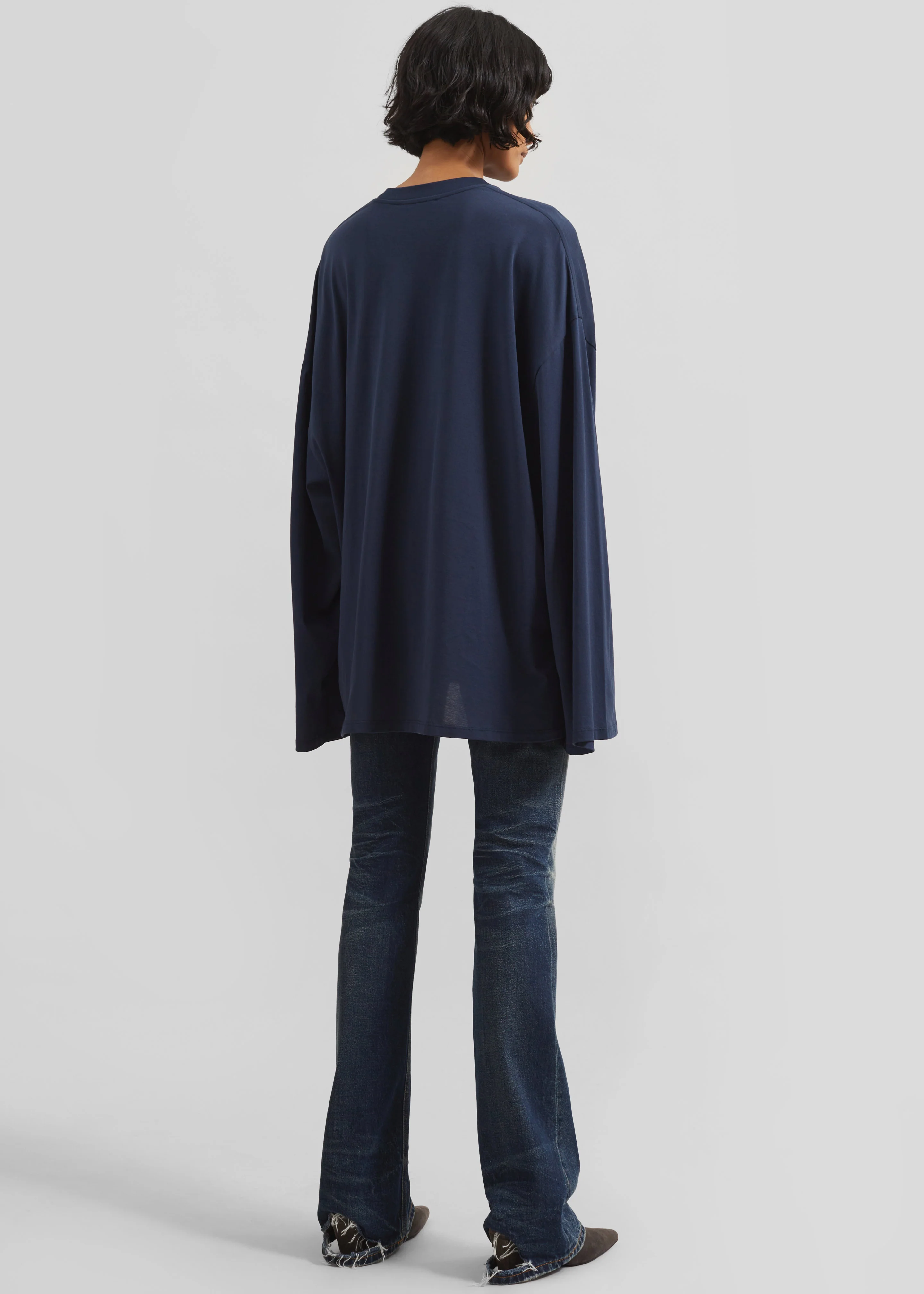 Rio Oversized Sleeve Tee - Dark Navy - Image 5