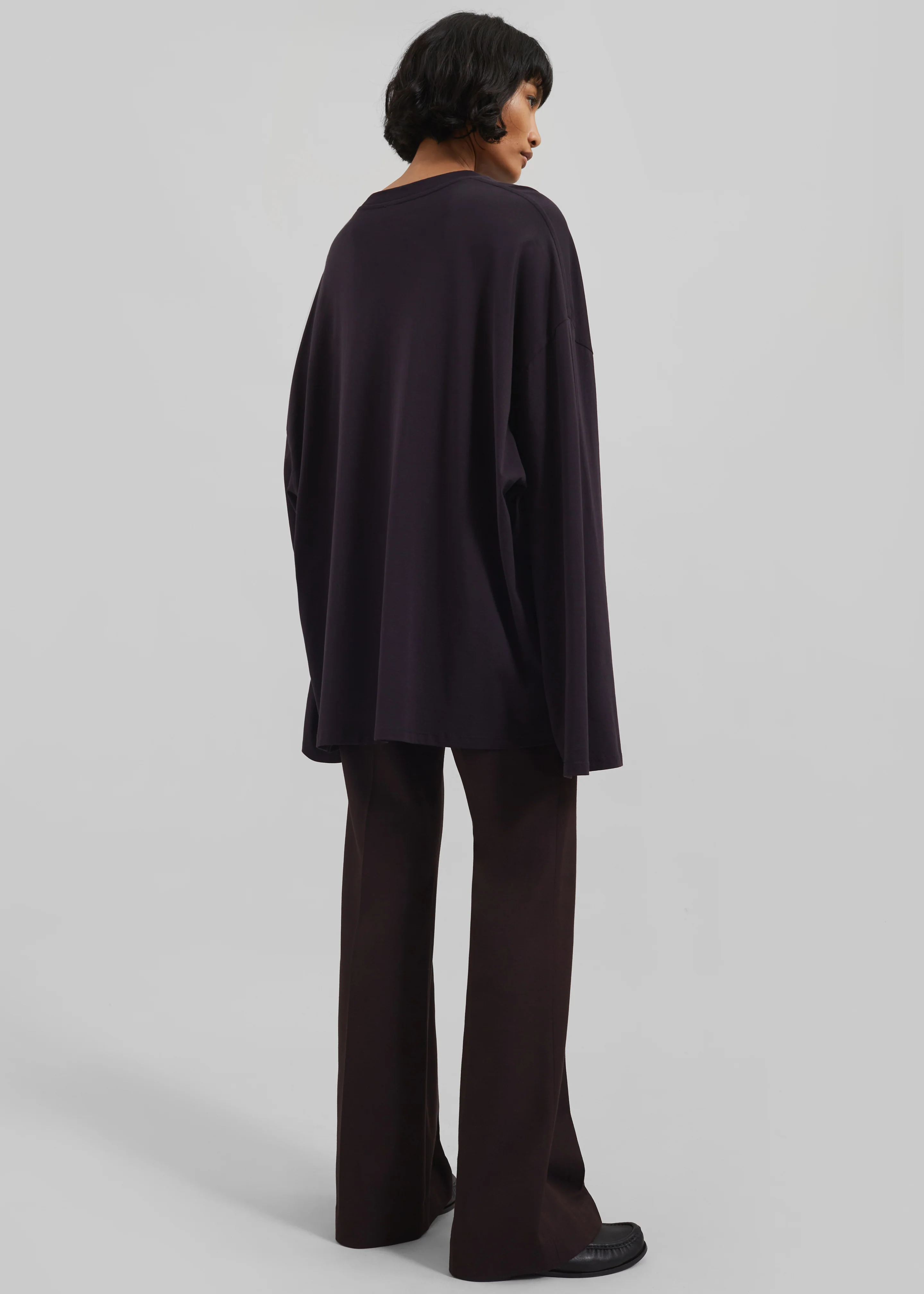 Rio Oversized Sleeve Tee - Dark Plum - Image 7