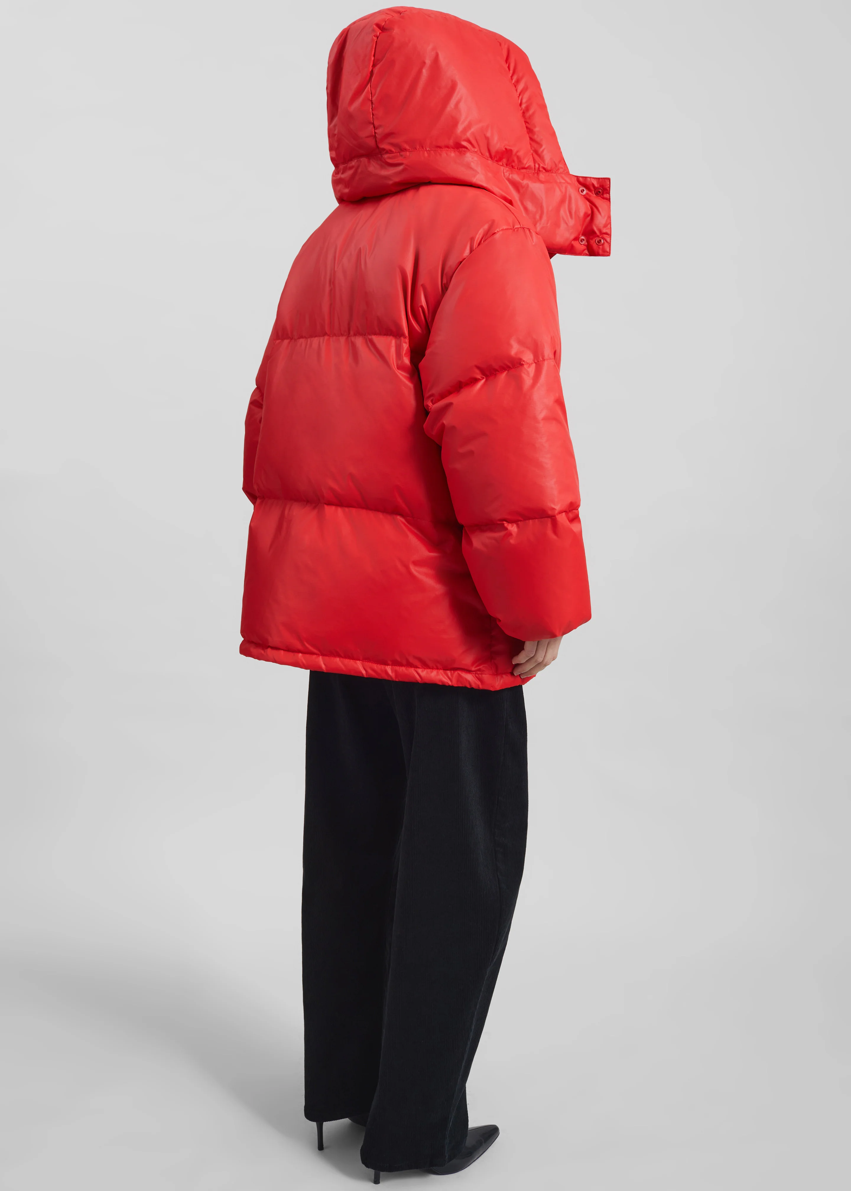 Riom Hooded Puffer Jacket - Red - Image 7