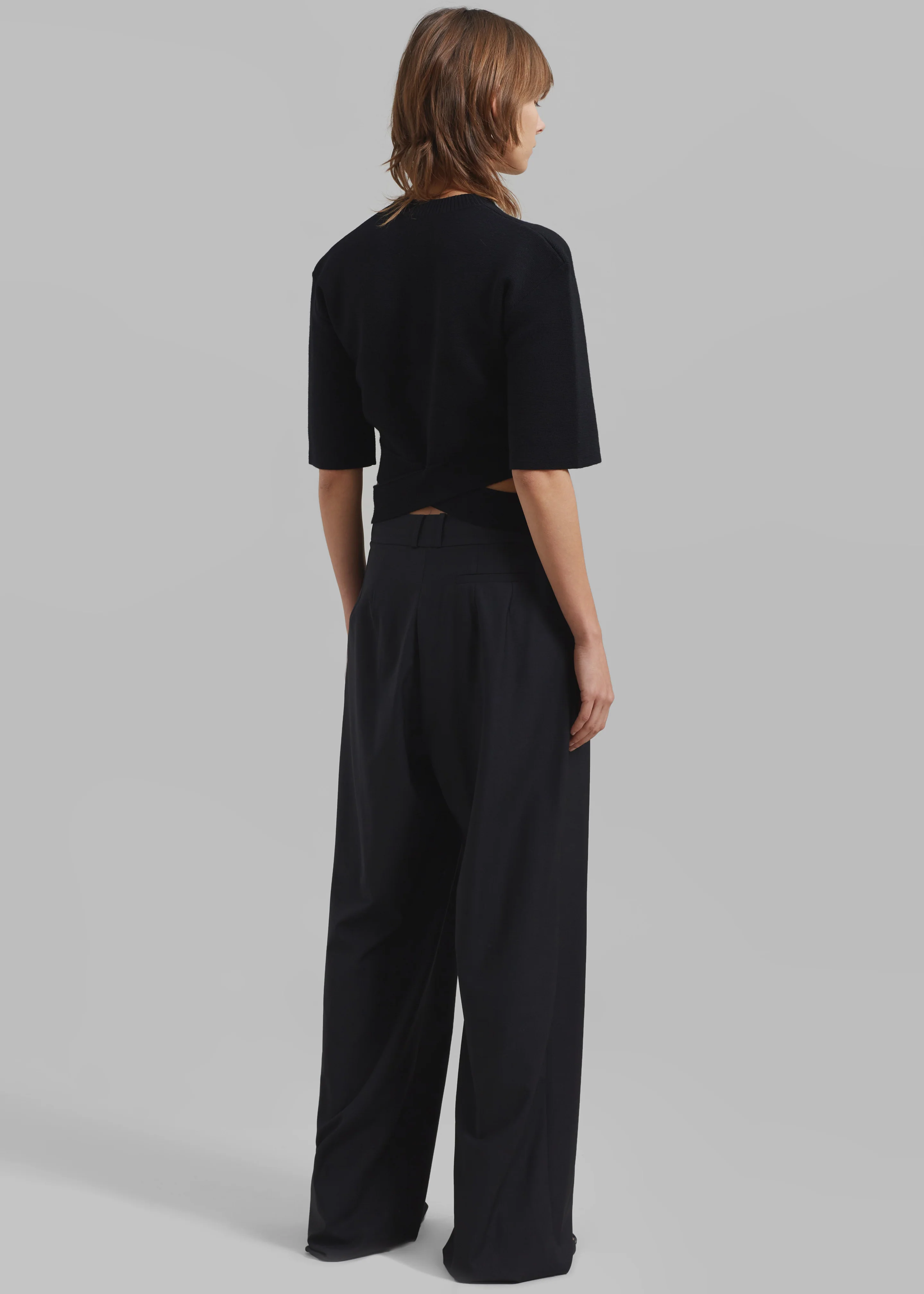 Ripley Pleated Trousers - Black - Image 8