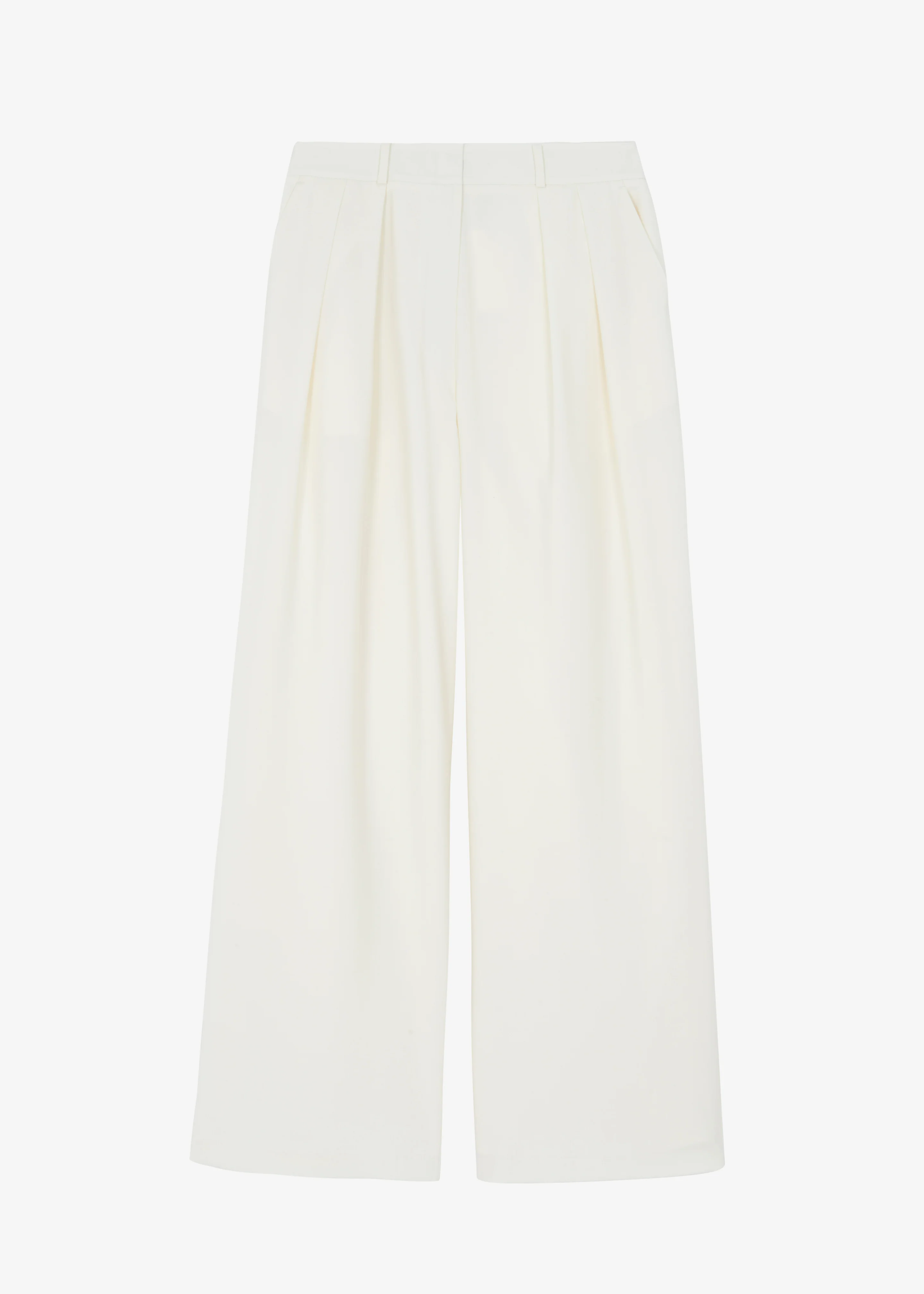 Ripley Pleated Trousers - Ivory - Image 8