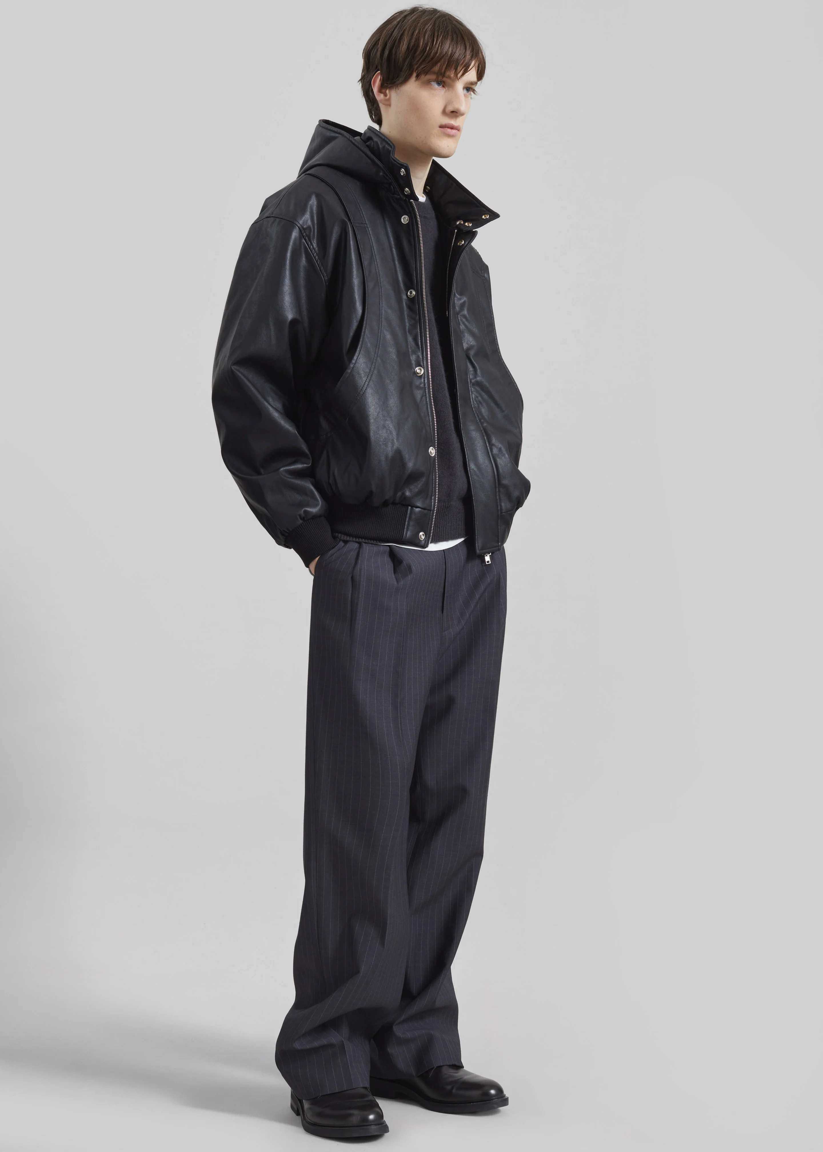 Risor Faux Leather Jacket - Black - Image 3