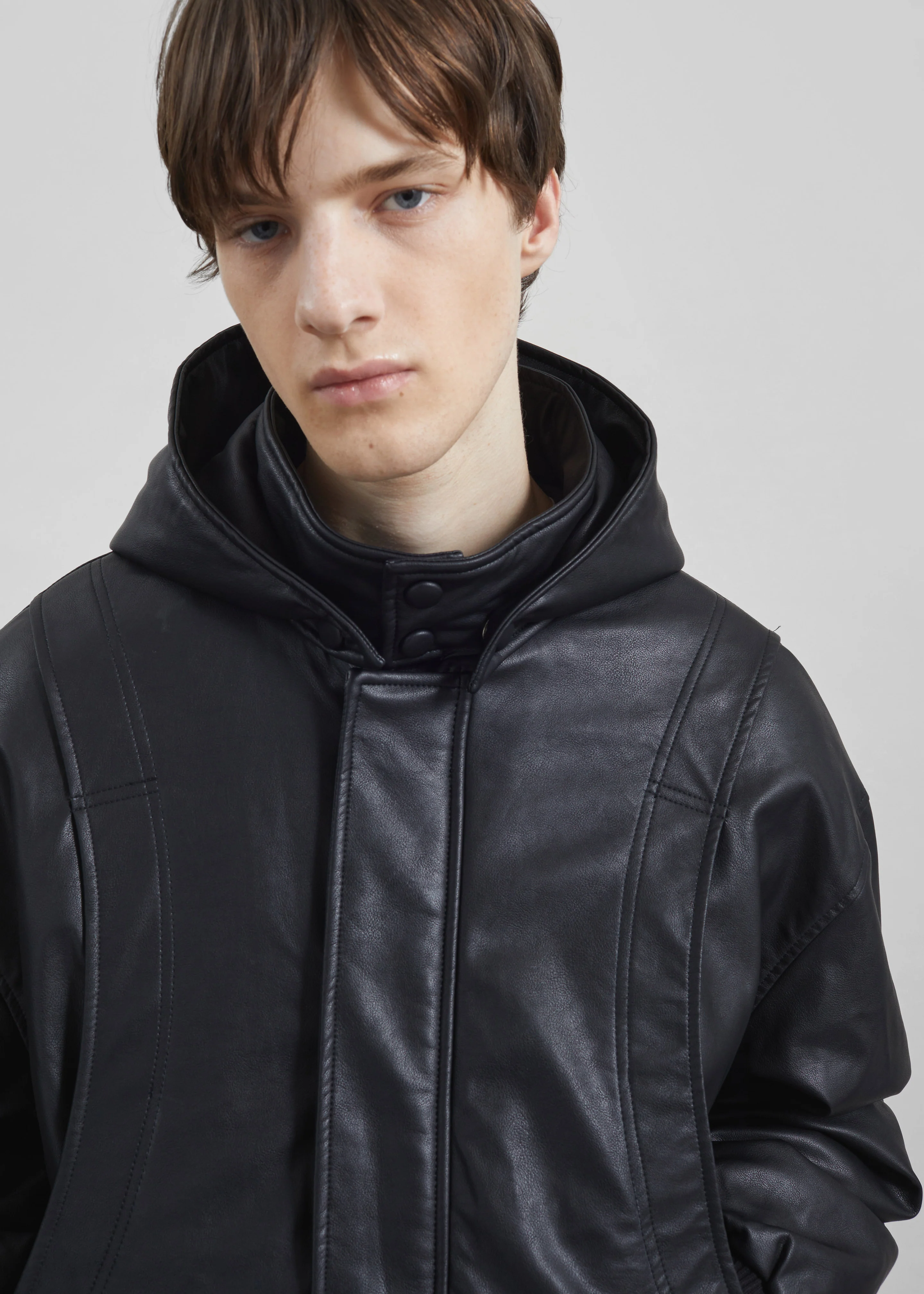 Risor Faux Leather Jacket - Black - Image 4