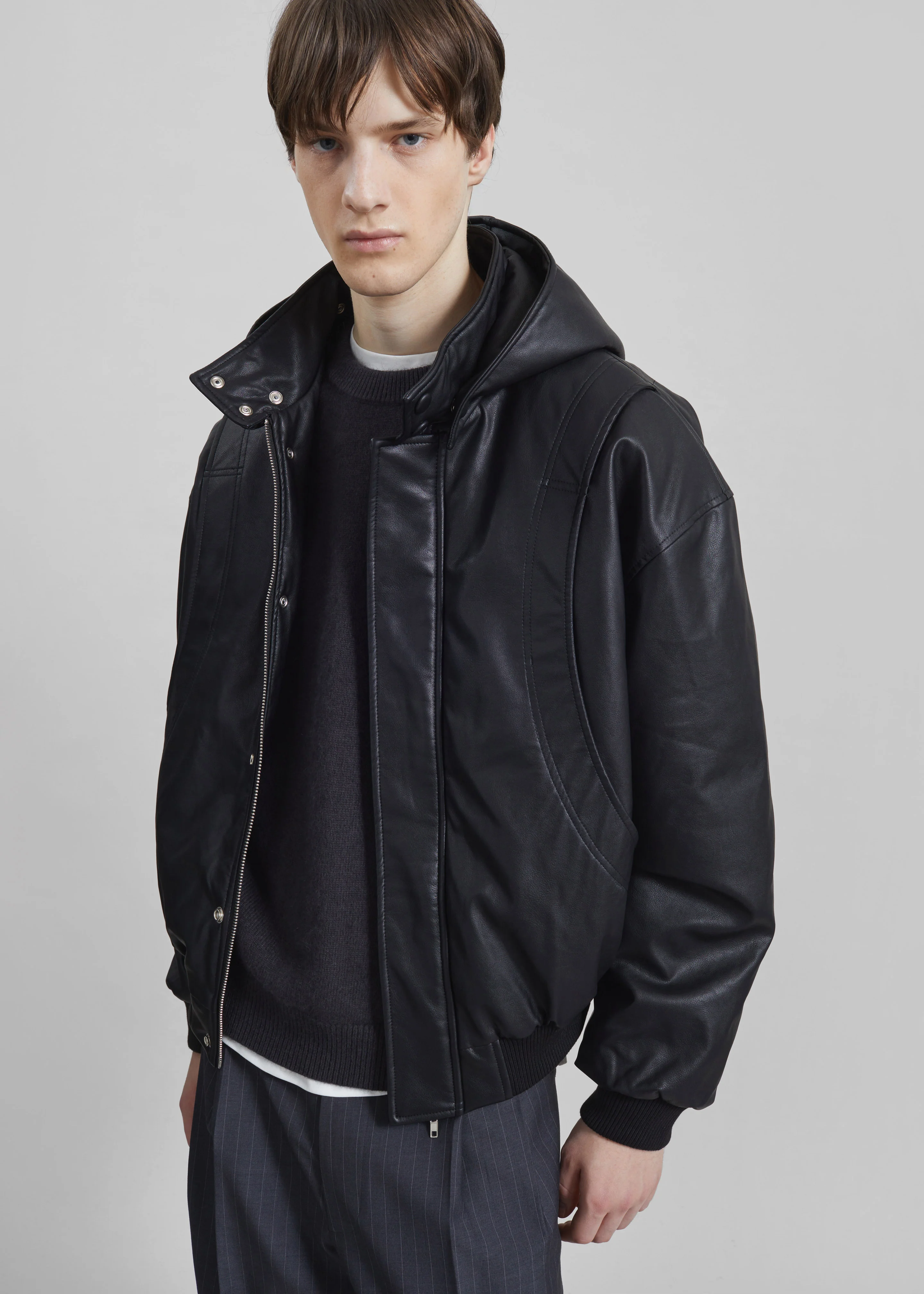 Risor Faux Leather Jacket - Black - Image 5