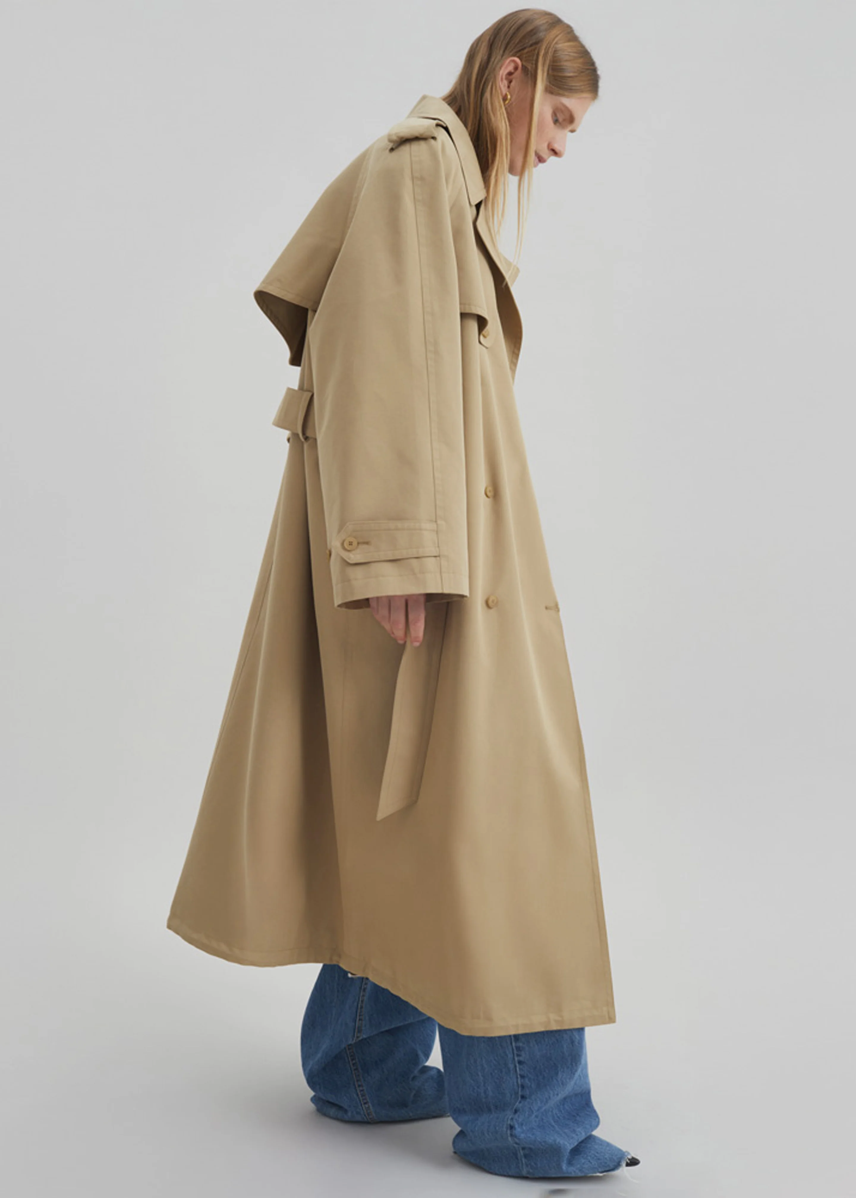 Riva Cotton Trench Coat - Camel - Image 2