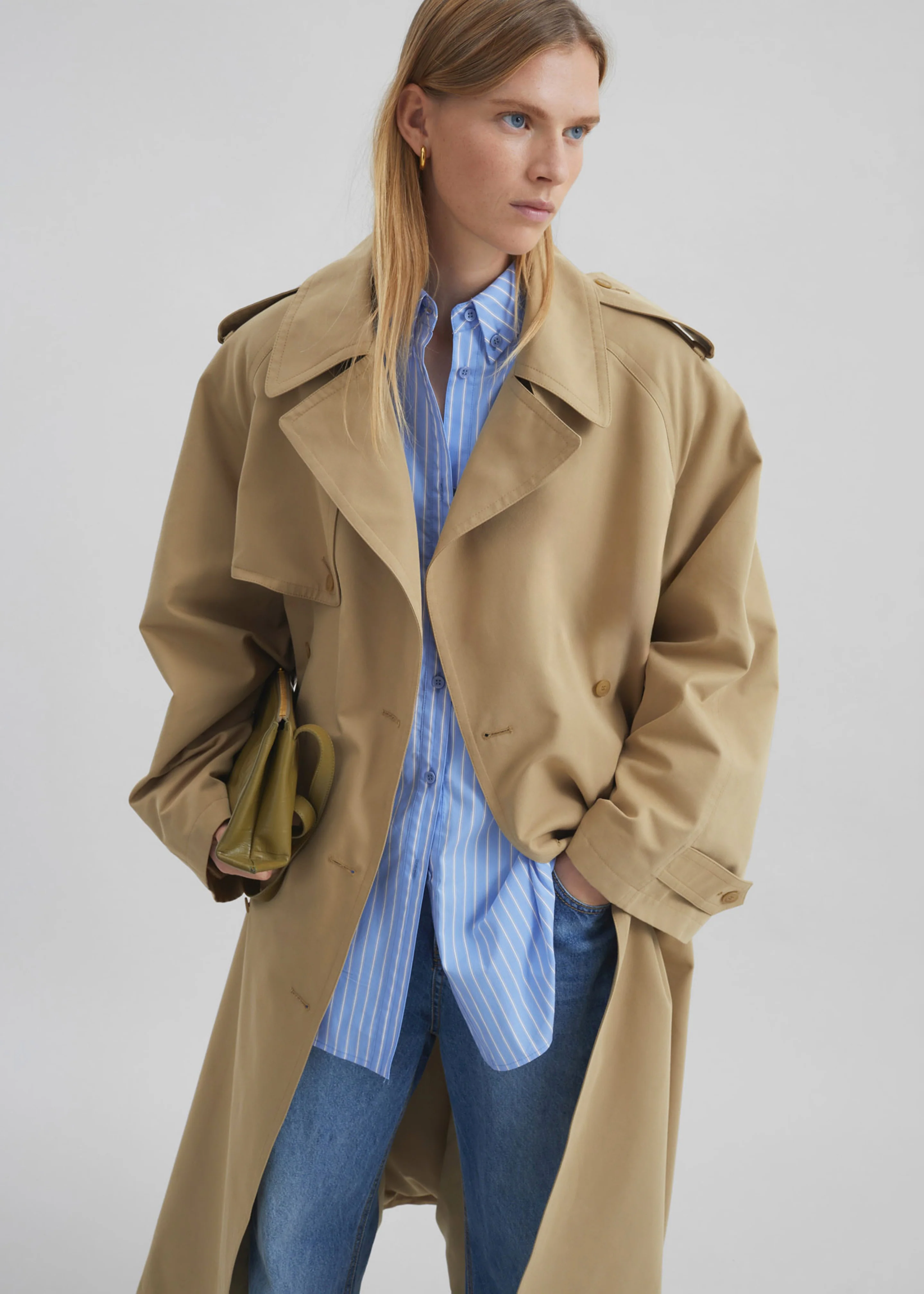 Riva Cotton Trench Coat - Camel - Image 3
