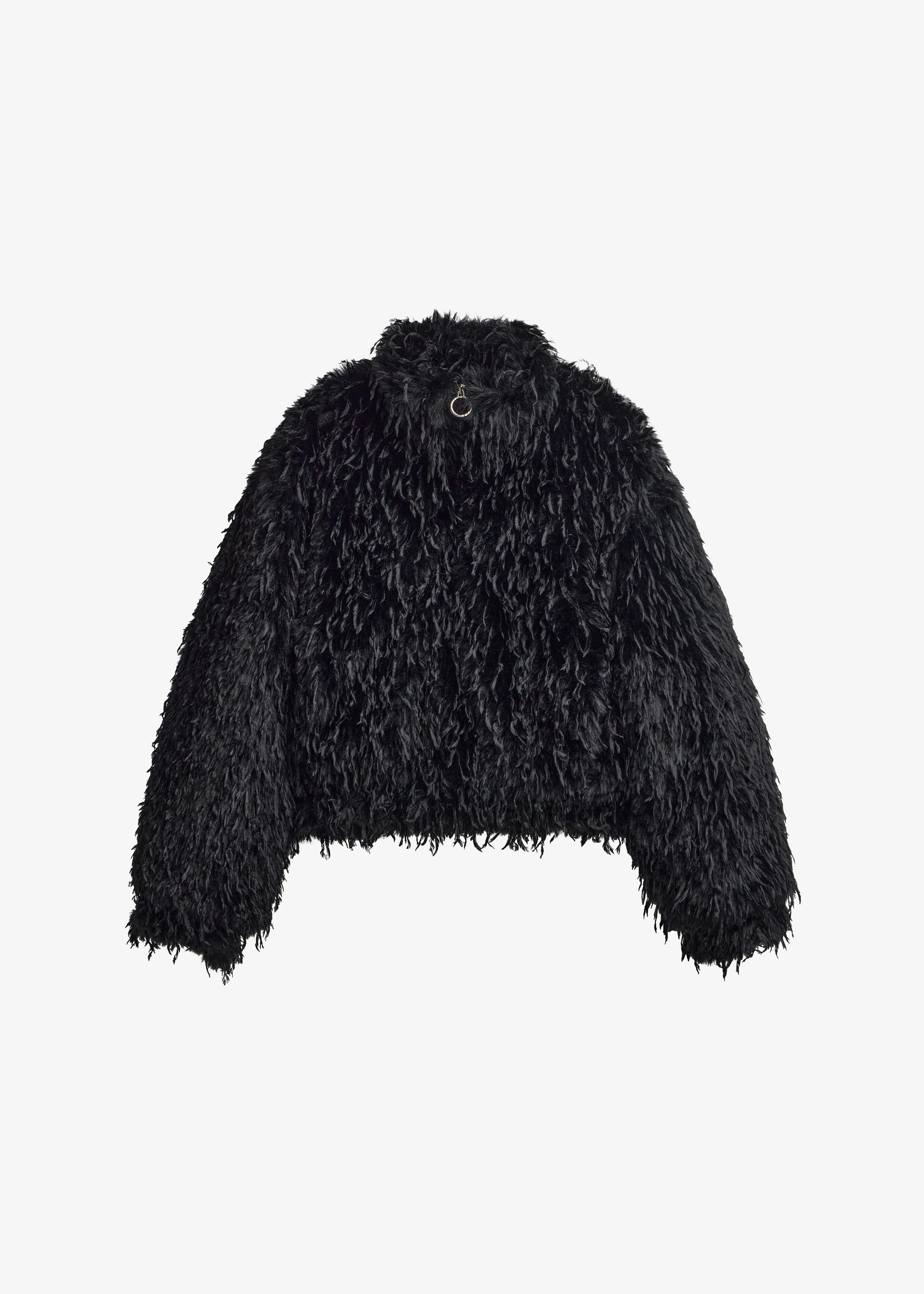 Rivee Faux Fur Pullover - Black - Image 9