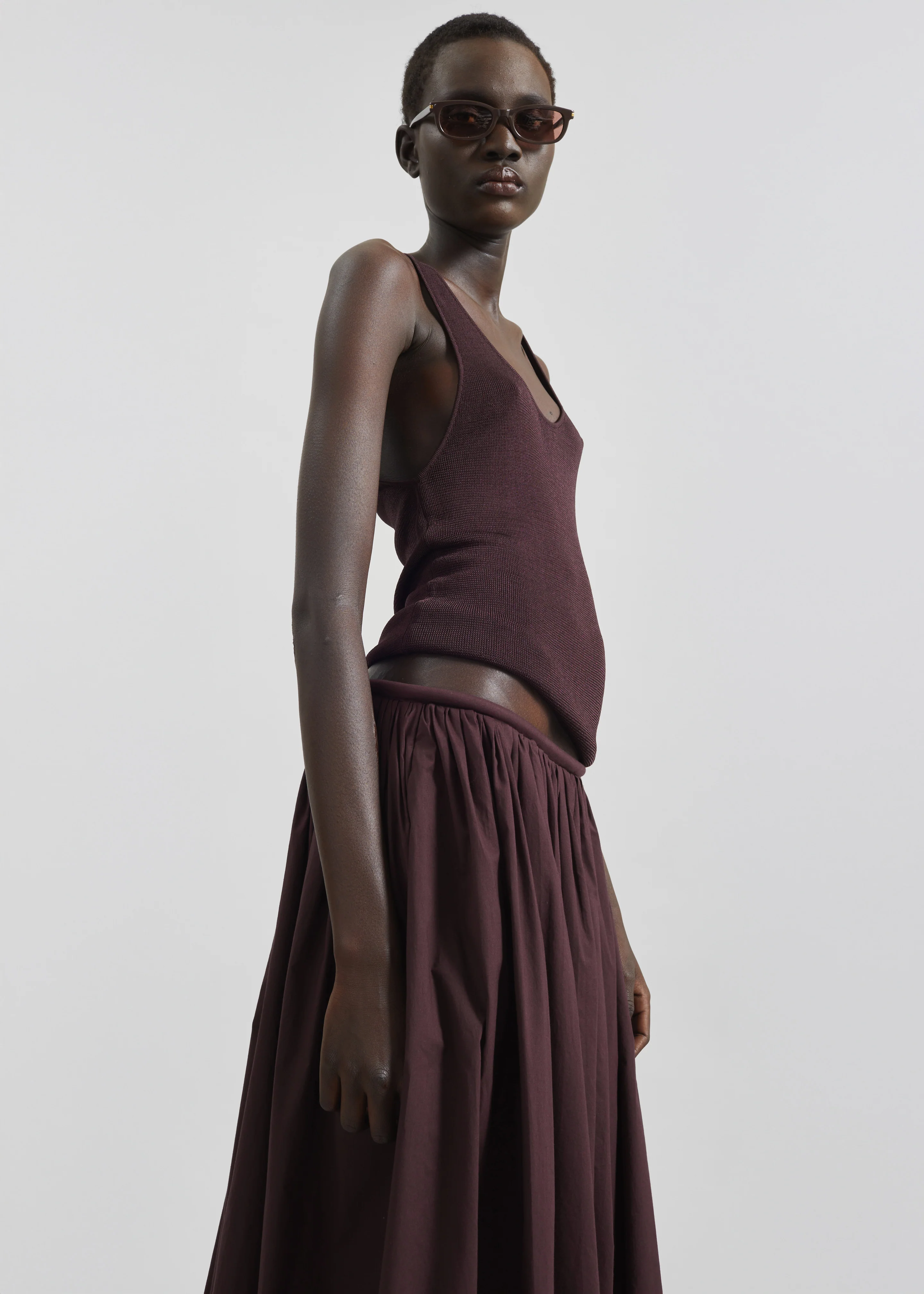 Rivo Knit Tank Top - Burgundy - Image 10