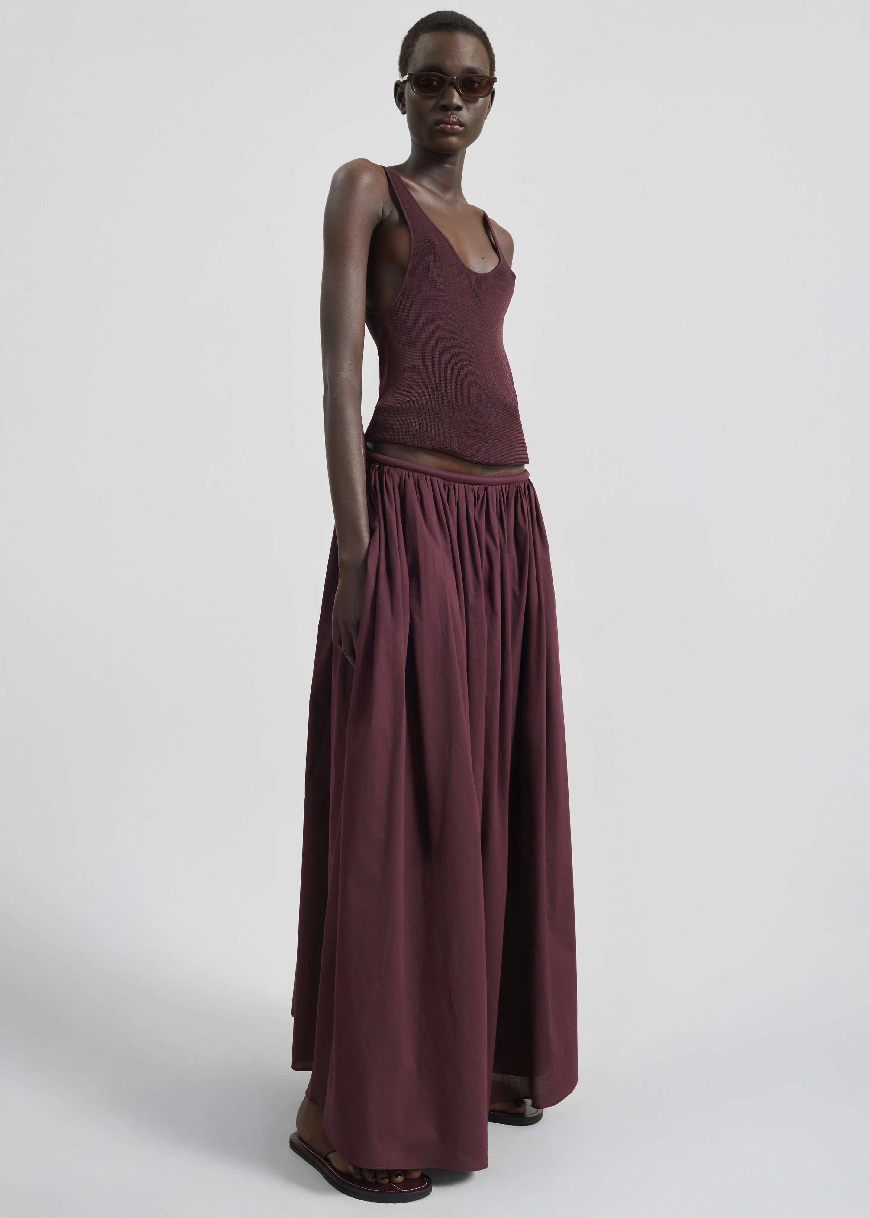 Rivo Knit Tank Top - Burgundy - Image 4