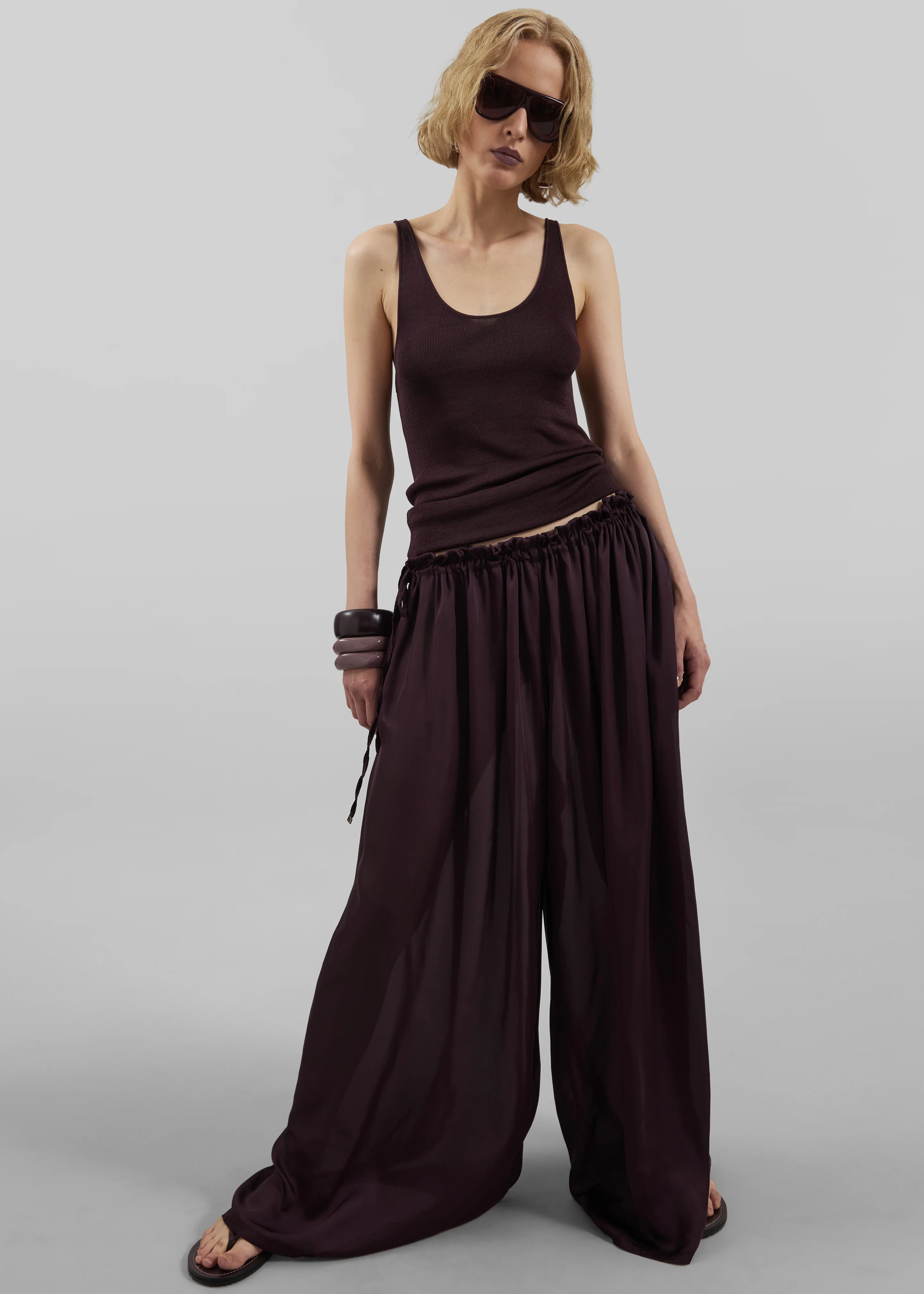 Rivo Knit Tank Top - Burgundy - Image 9