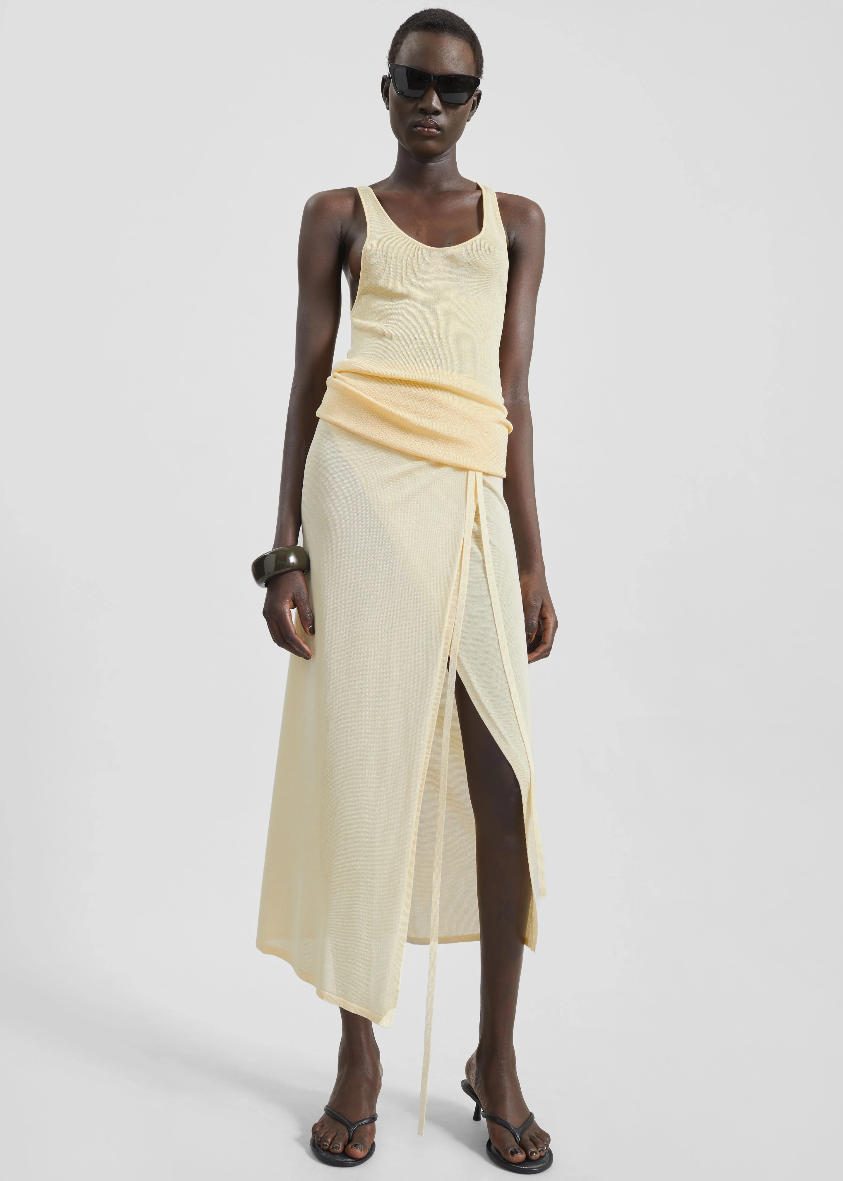 Rivo Knit Tank Top - Pale Yellow - Image 2