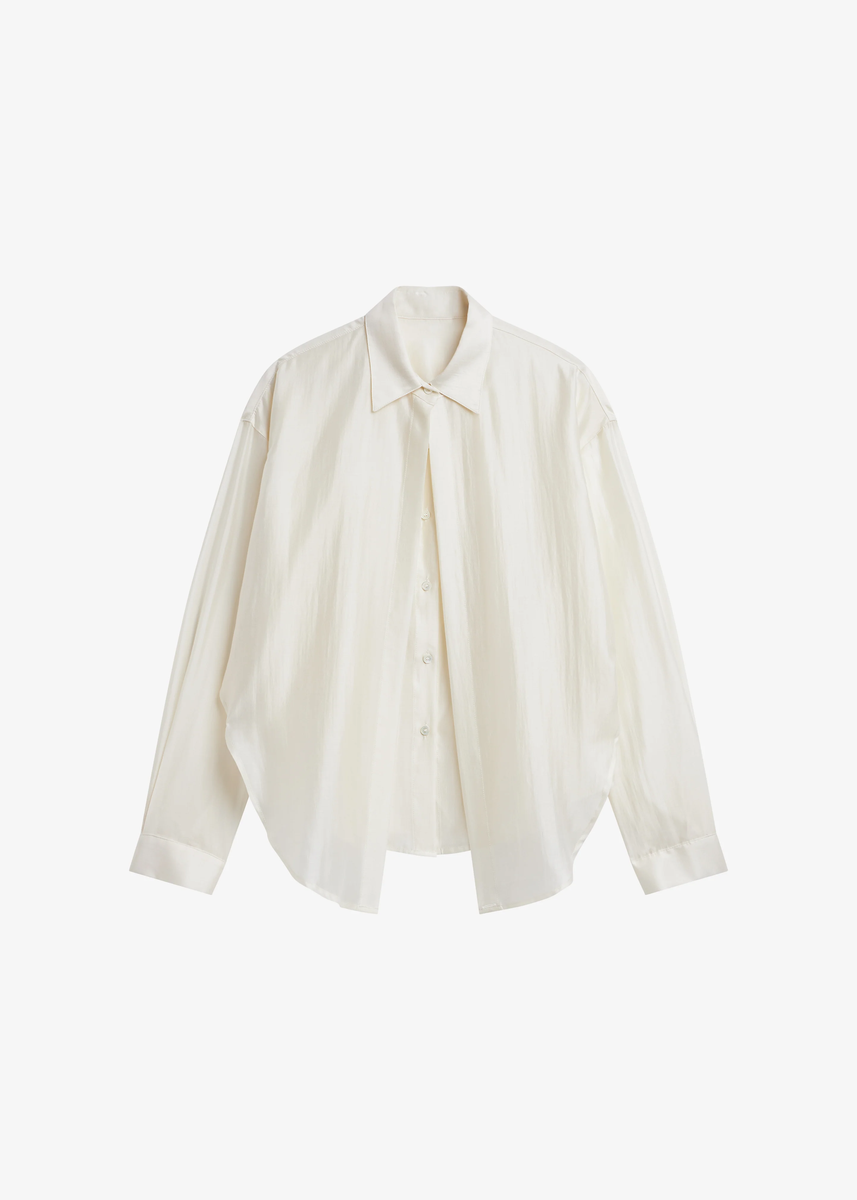 Roanne Fluid Double Shirt - Cream - Image 7