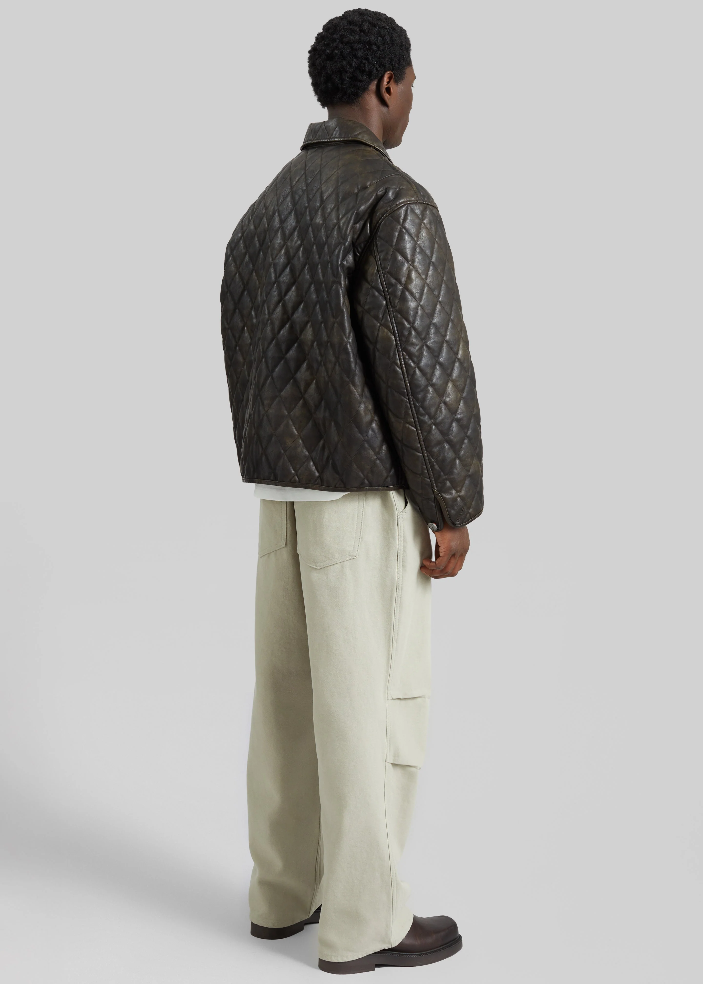 Rochdale Quilted Boxy Jacket - Vintage Brown - Image 8