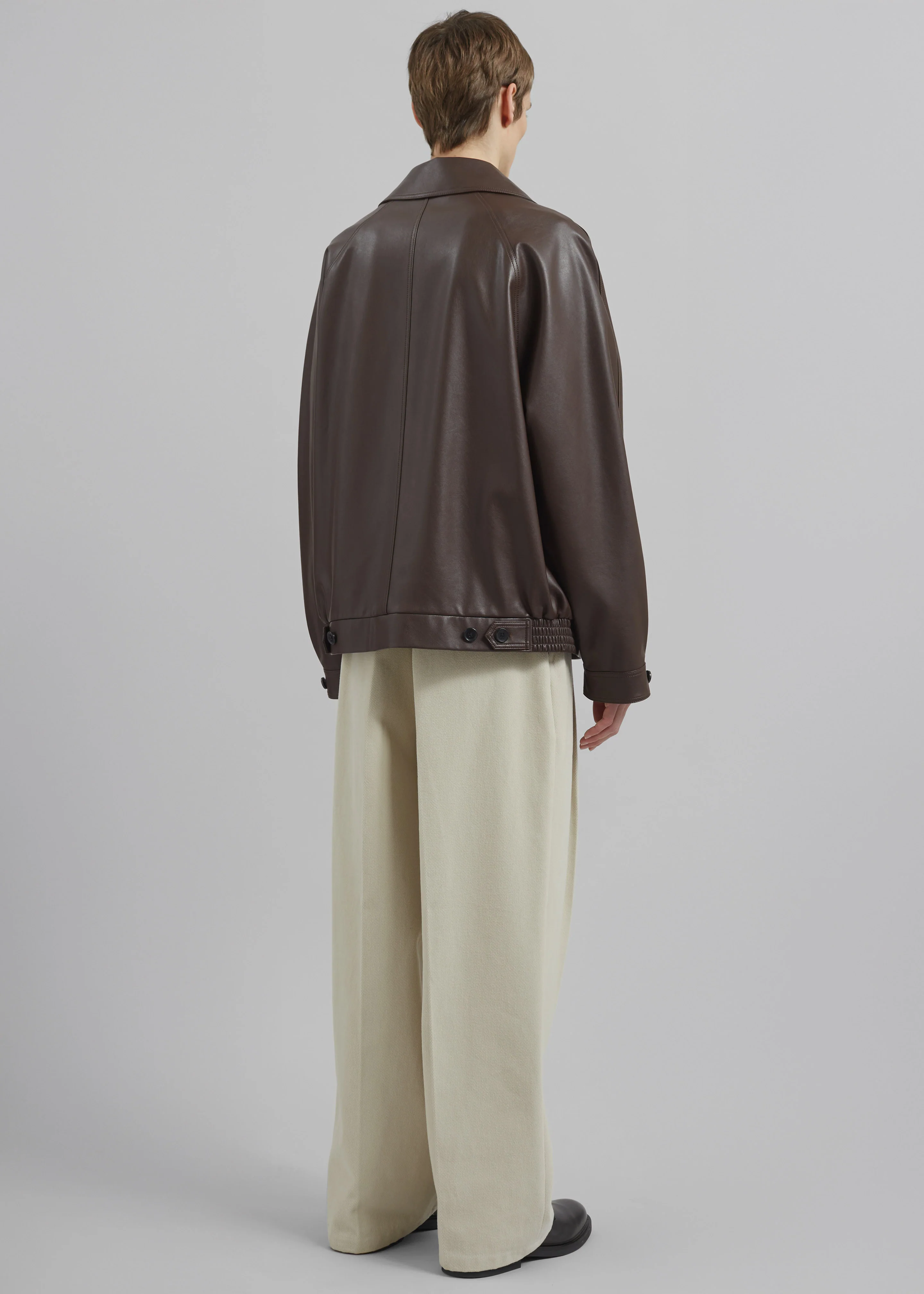 Roisin Faux Leather Jacket - Brown - Image 6