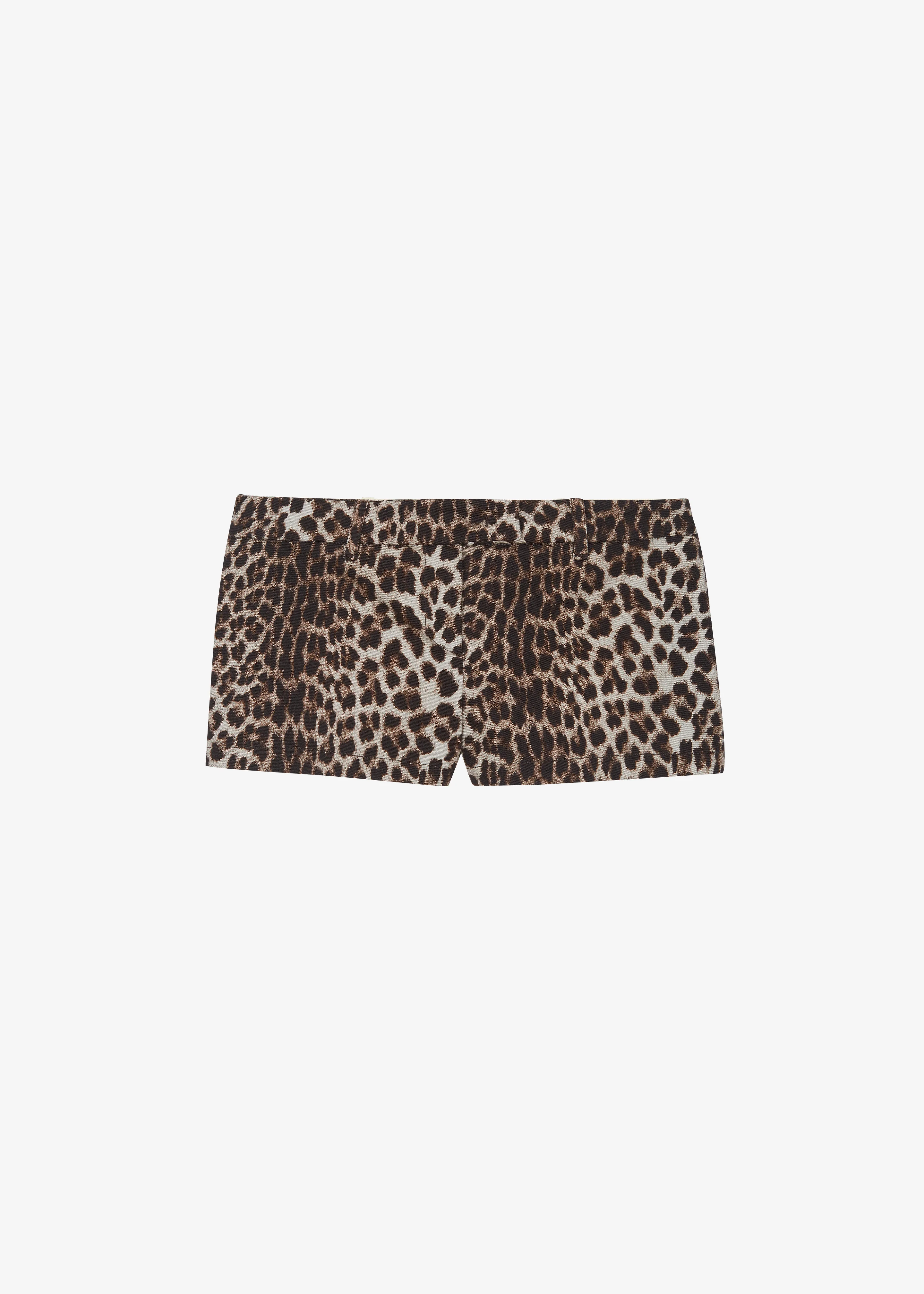 Roma Leopard Print Hot Pants - Brown - Image 10