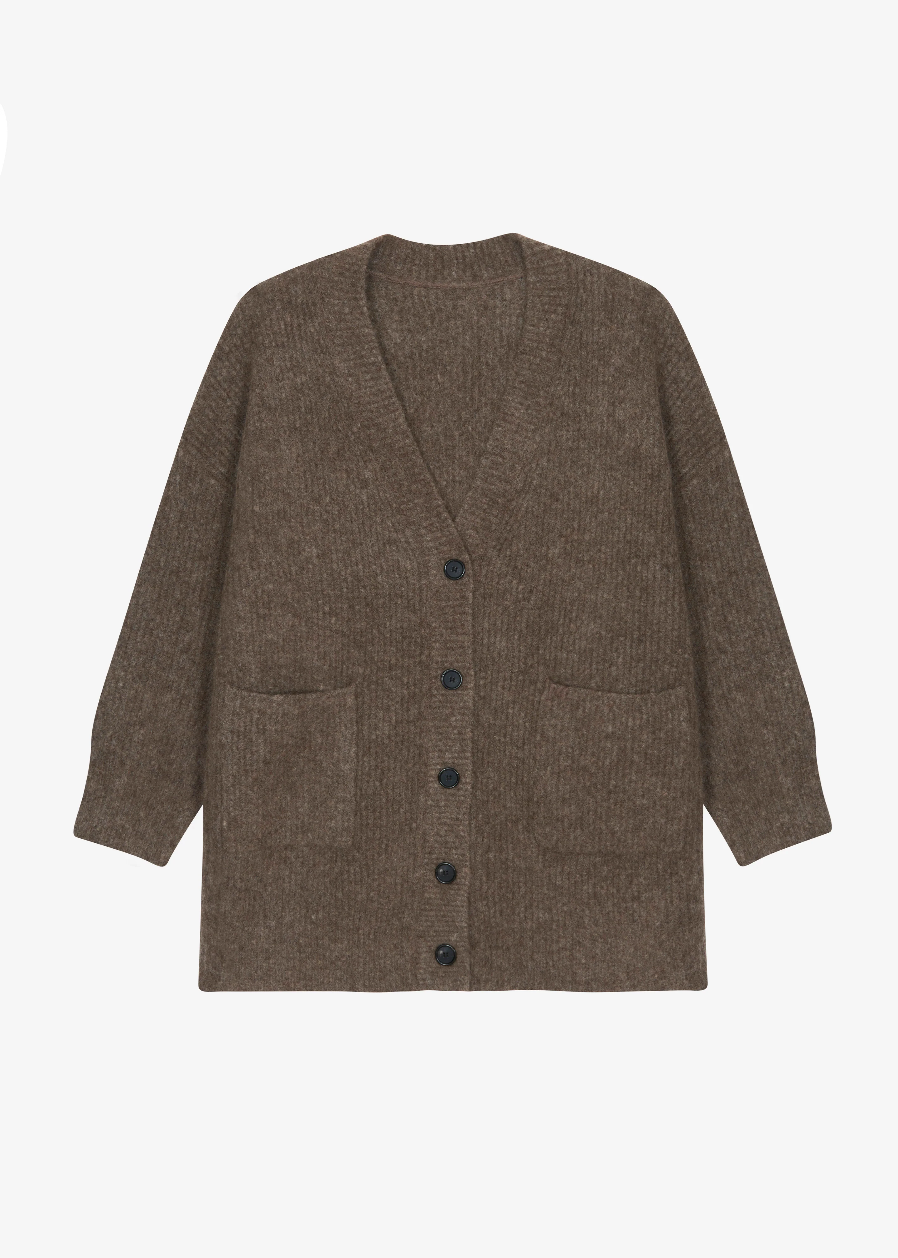 Ruhr Oversized Mohair Cardigan - Brown - Image 9