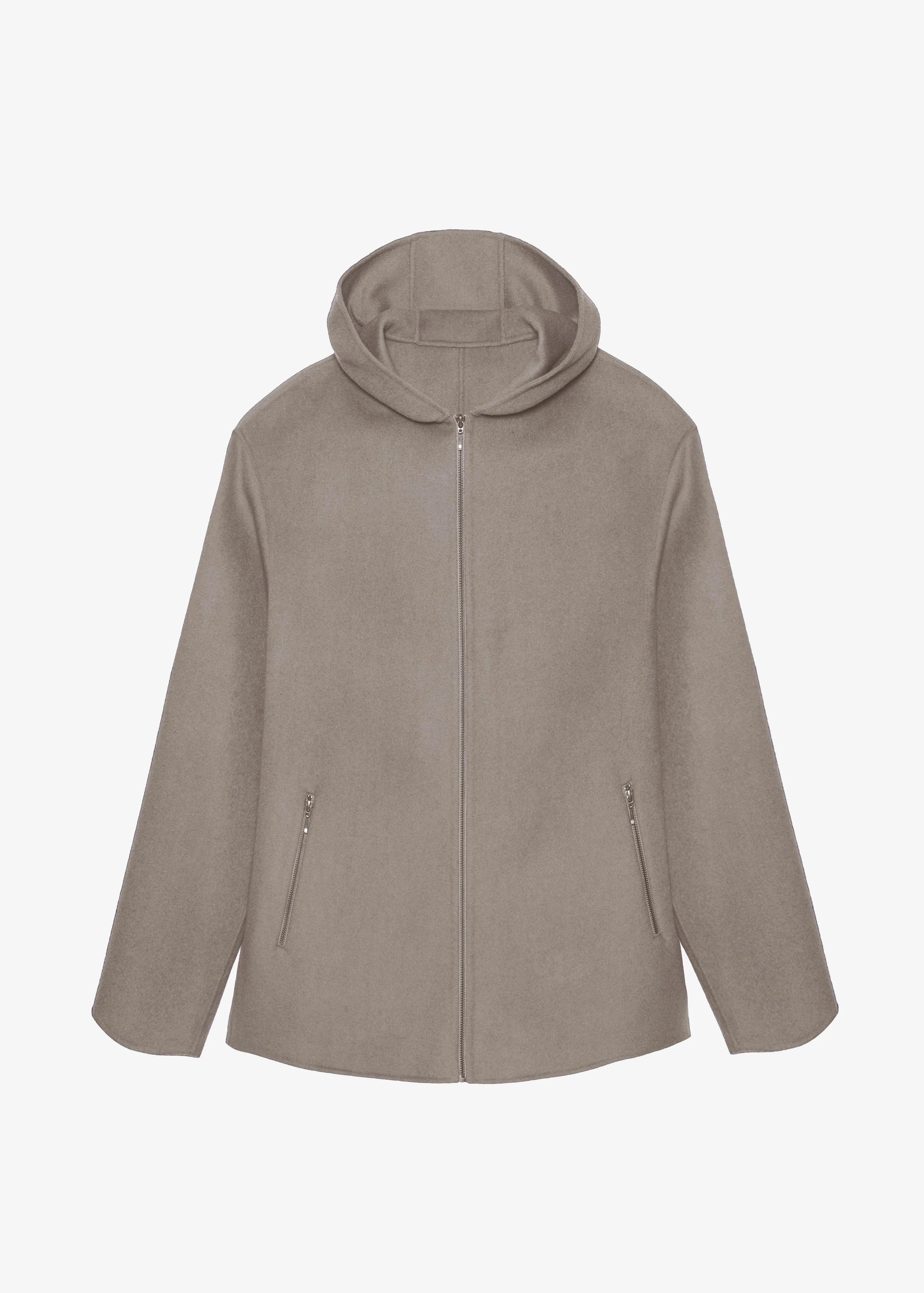 Rye Hooded Wool Jacket - Light Brown - Image 8