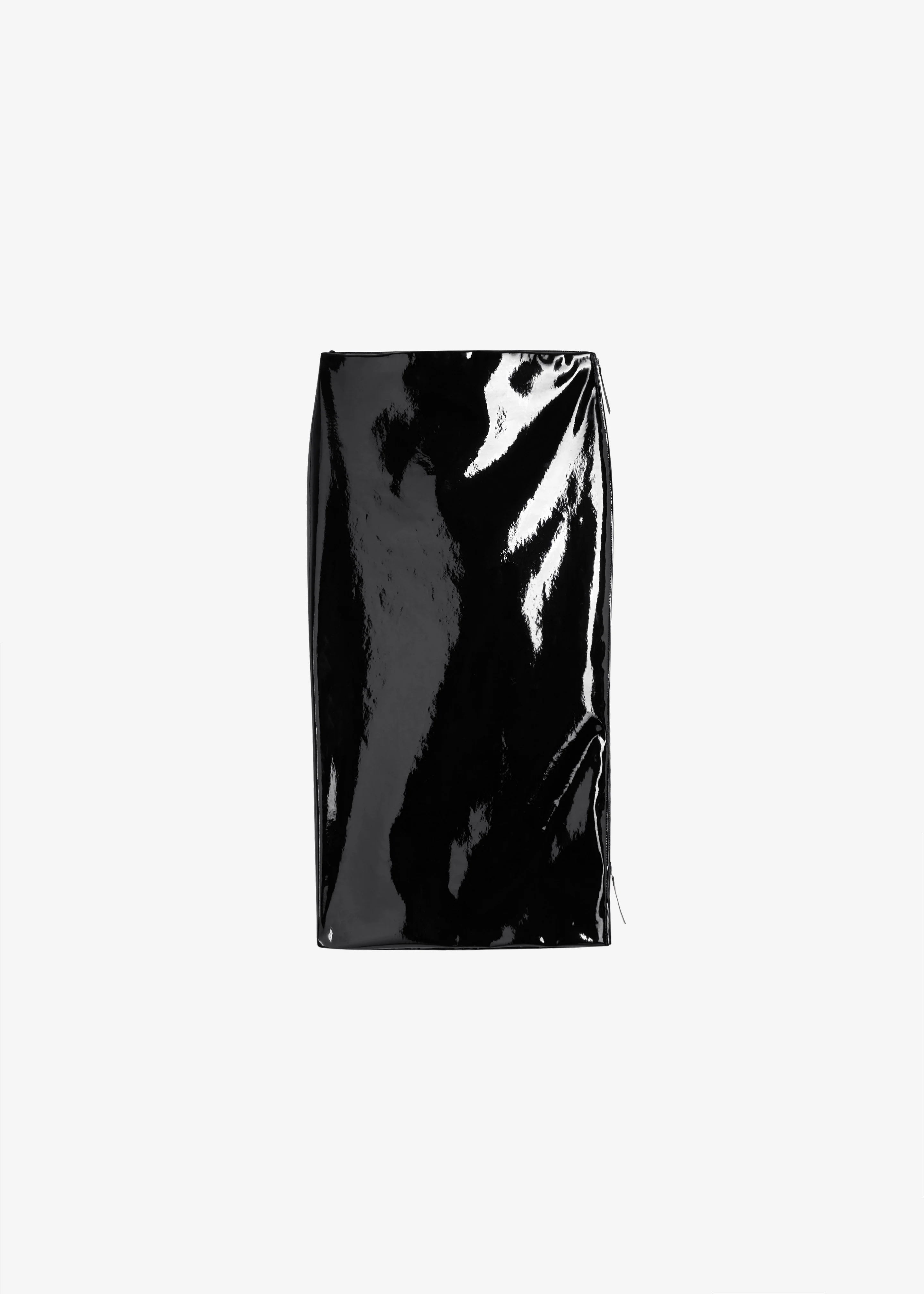 Samantha Patent Zip Skirt - Black - Image 10