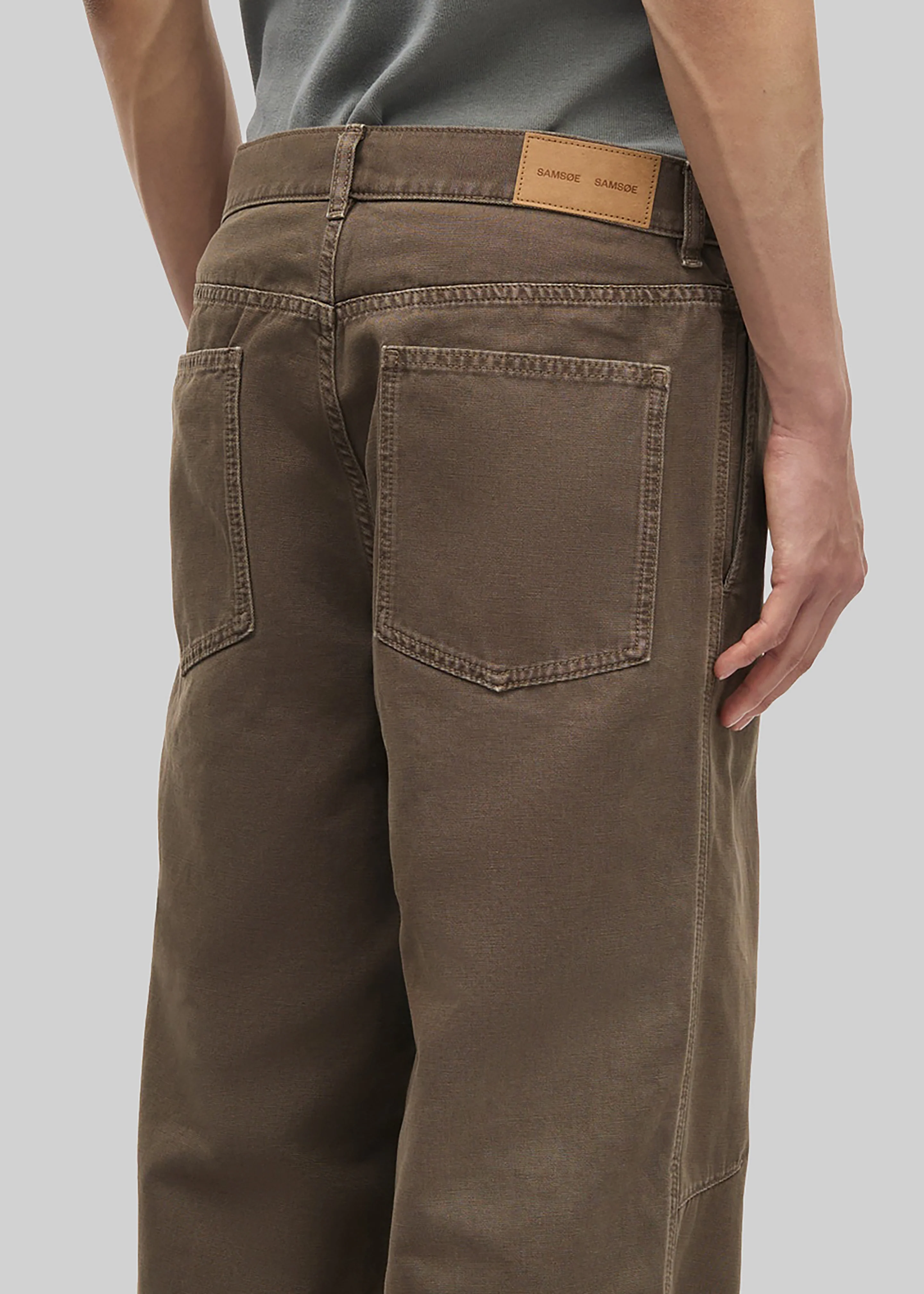 Samsøe Samsøe Sabruce X Trousers - Washed Canteen - Image 3
