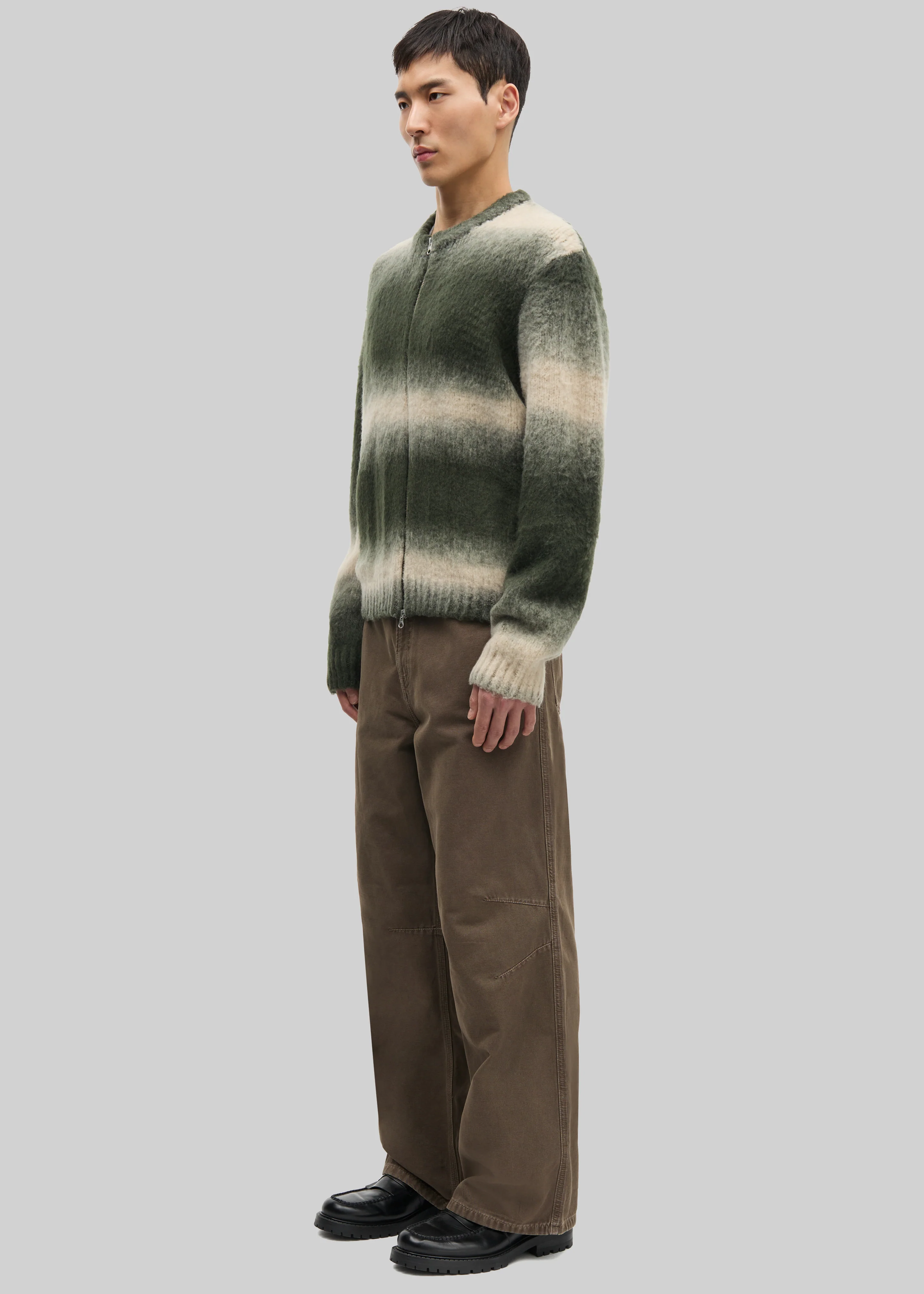 Samsøe Samsøe Safabio Cardigan - Ombre Gray Stripes - Image 4