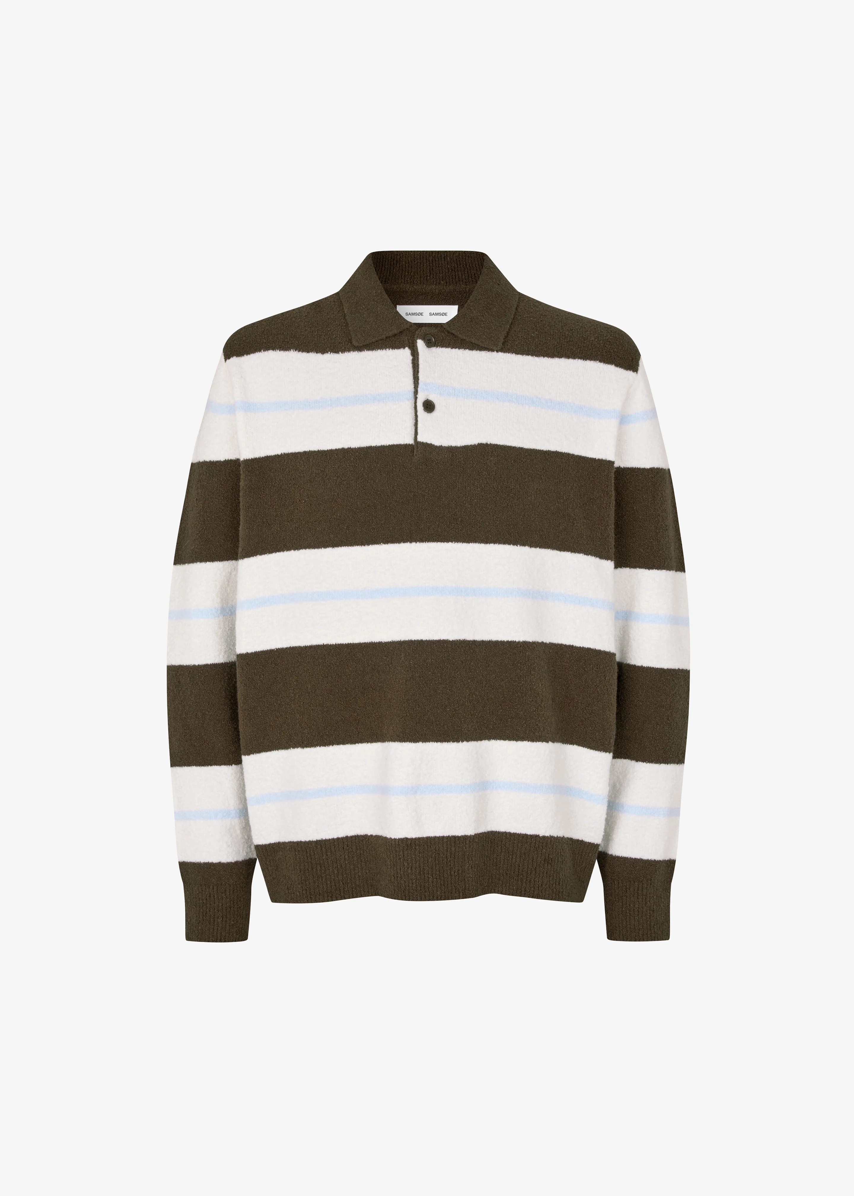 Samsøe Samsøe Sanino Polo - Black Olive St. - Image 6