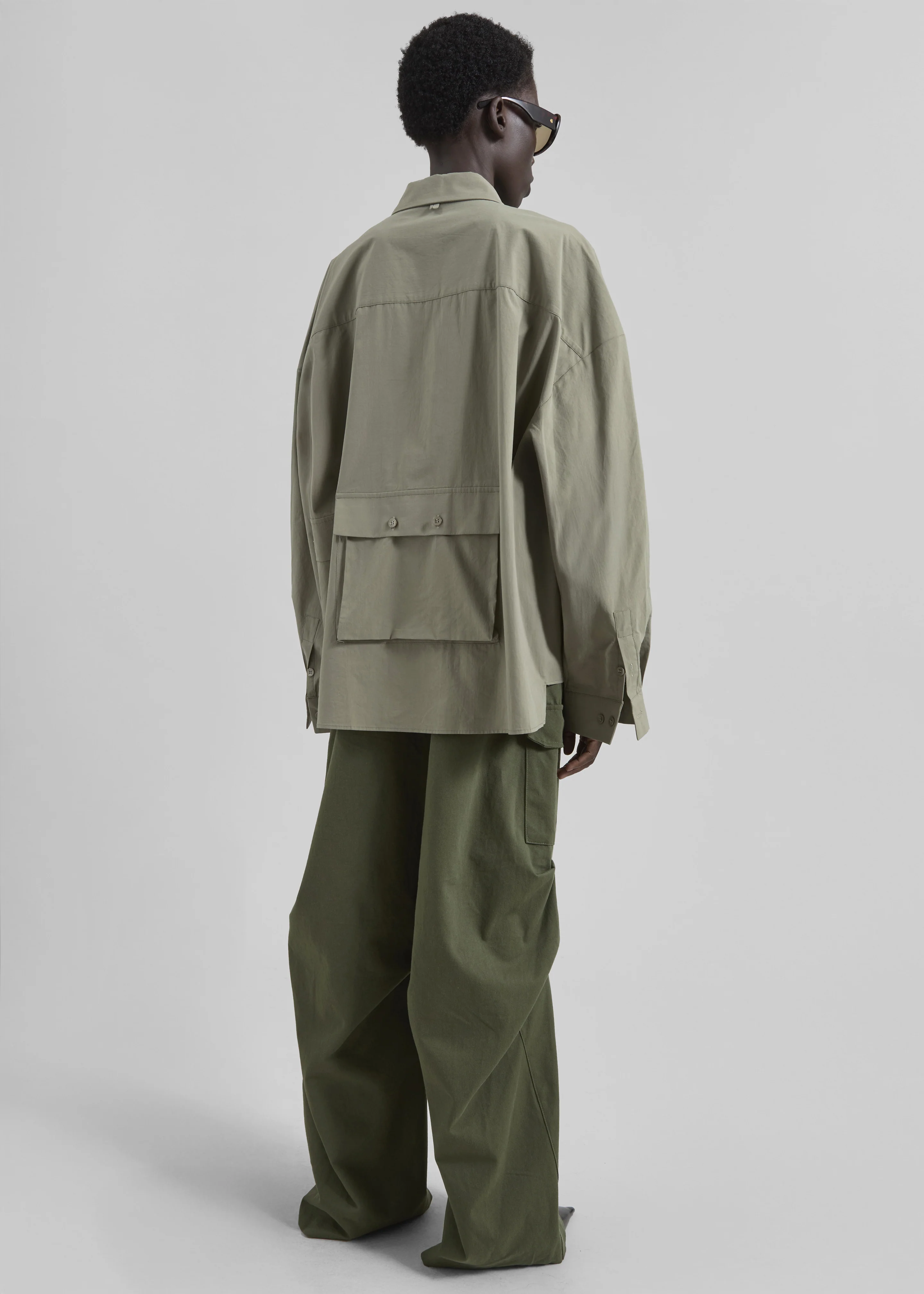 Sancey Cargo Pocket Shirt - Olive - Image 6