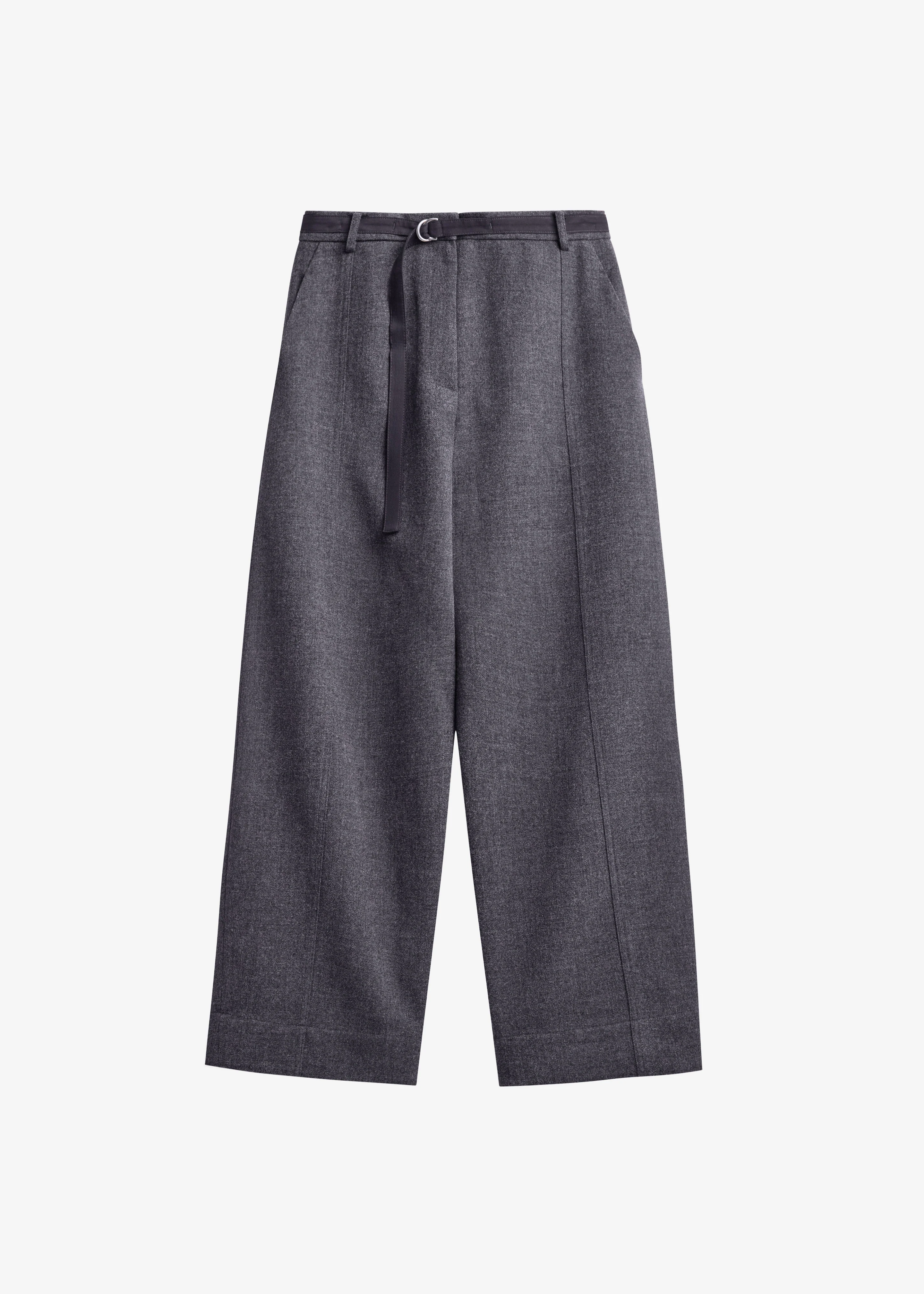 Sanve Tapered Leg Pants - Dark Grey Melange - Image 8