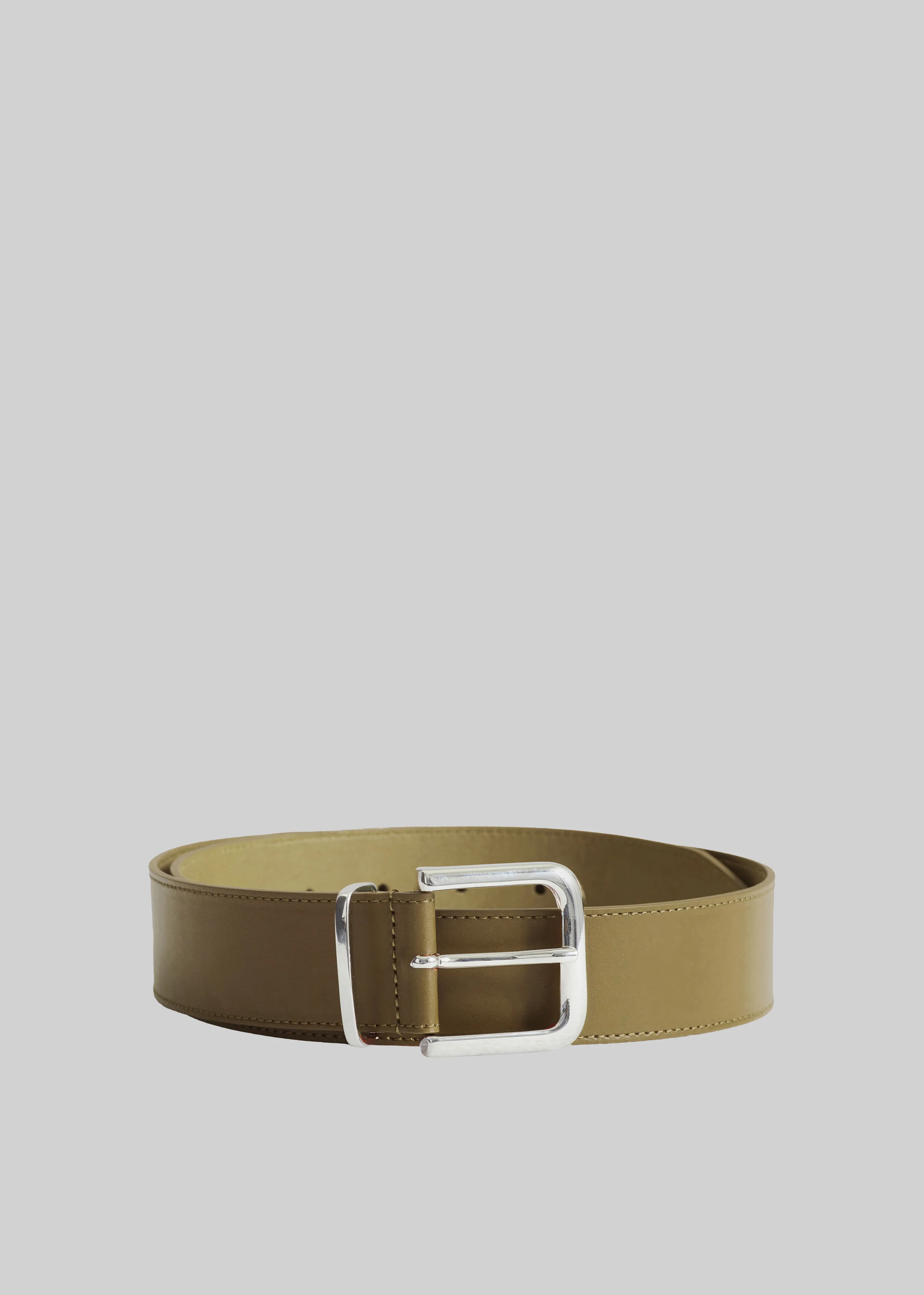 Sarno Leather Belt - Army Green - Image 2