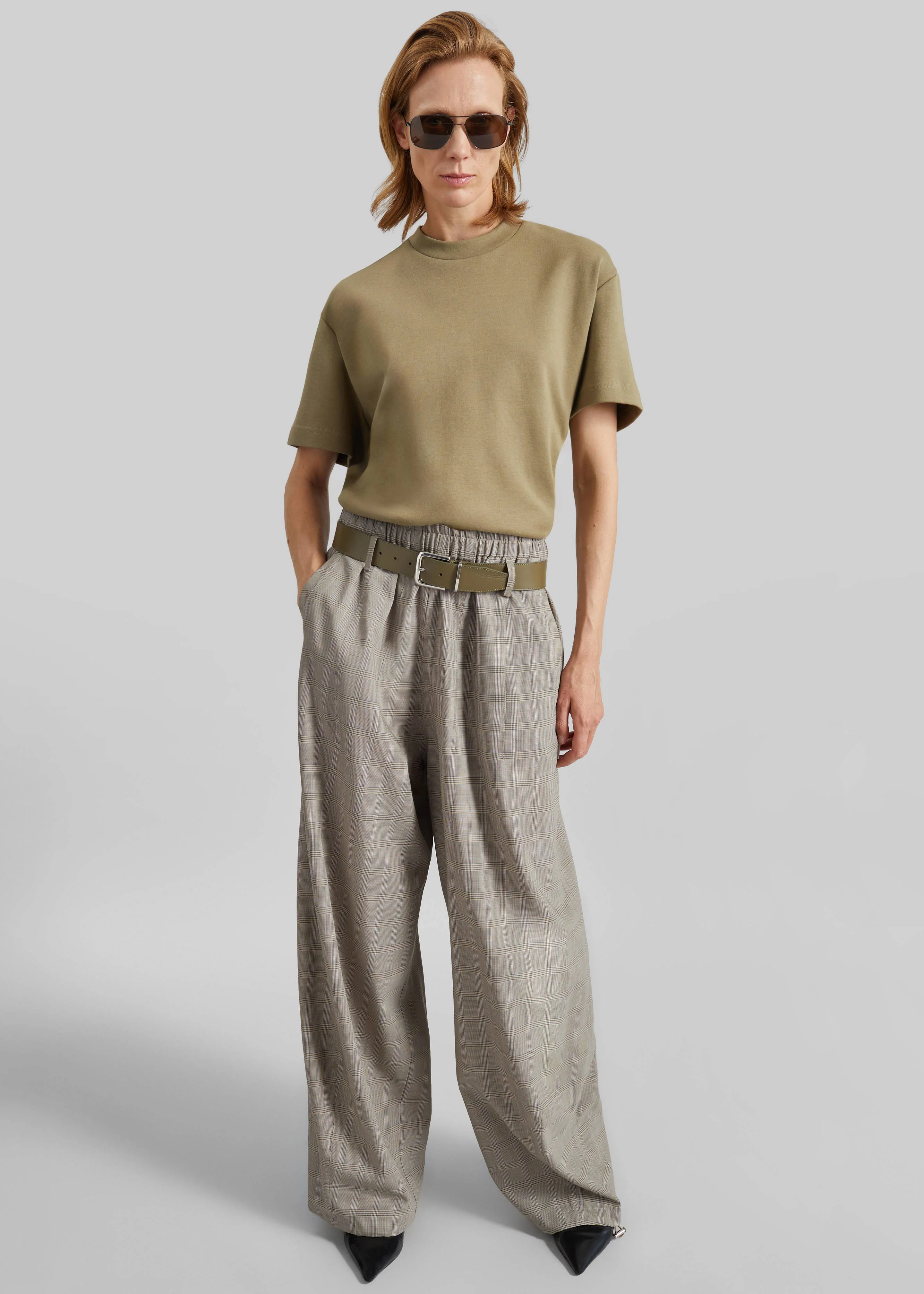 Sarno Leather Belt - Army Green - Image 3