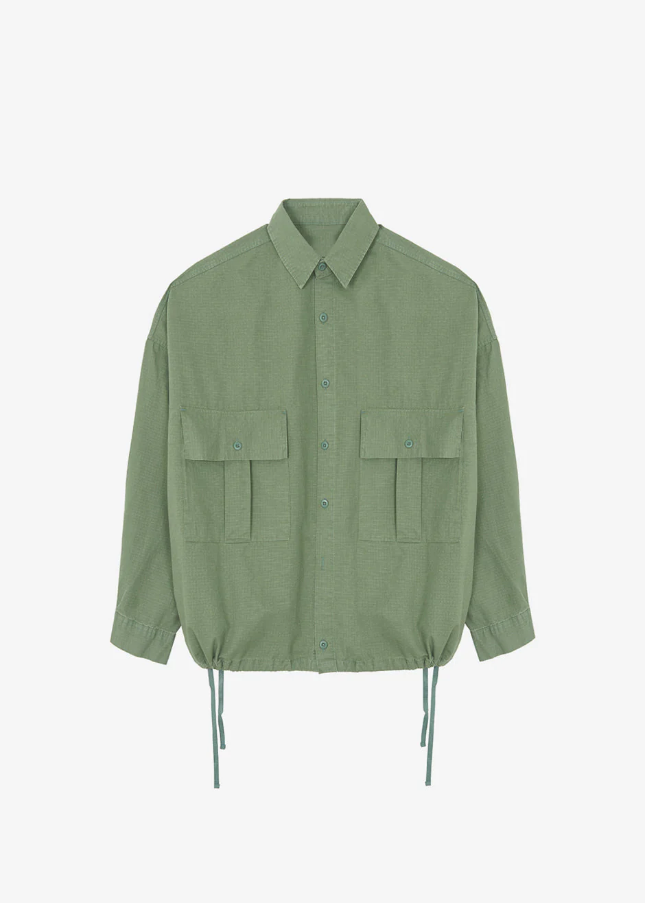 Seb Cargo Shirt - Army Green - Image 10