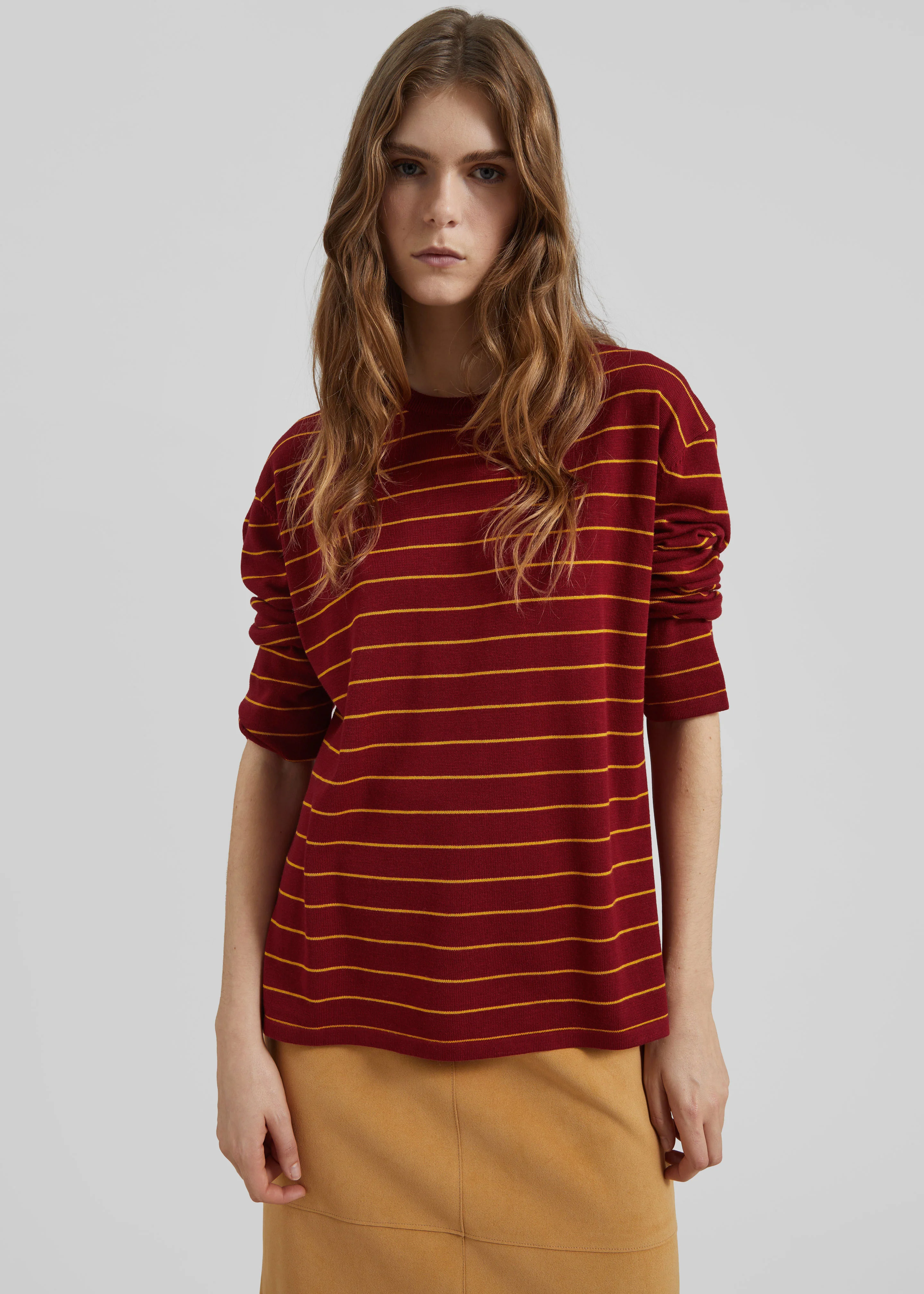 Sena Knit Pullover - Red/Yellow Stripe - Image 4