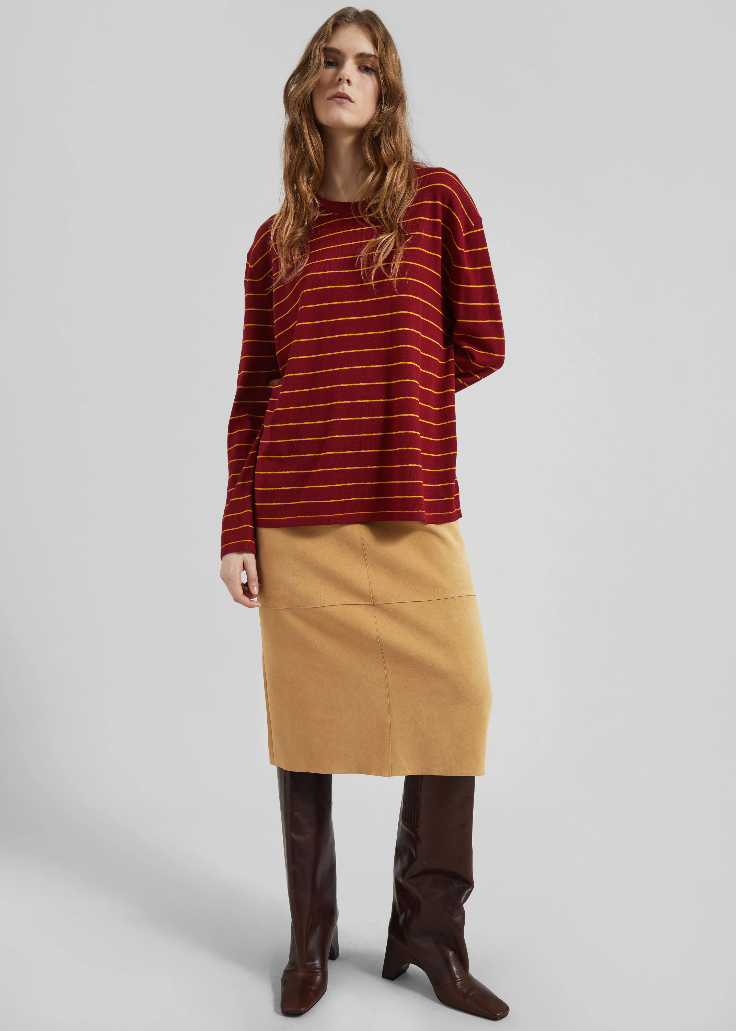 Sena Knit Pullover - Red/Yellow Stripe - Image 6